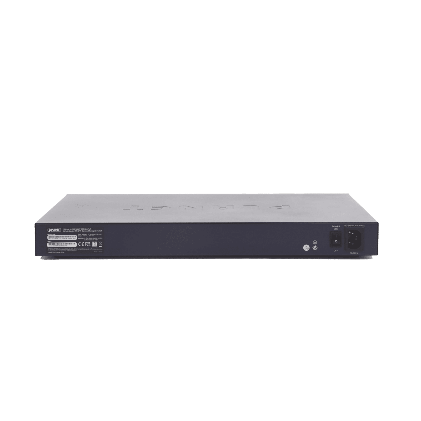 Switch administrable L2, 16 puertos 10/100/1000T Ultra PoE + 4 puertos Gigabit Combo TP/SFP GS-4210-16UP4C 188145 - PLANET