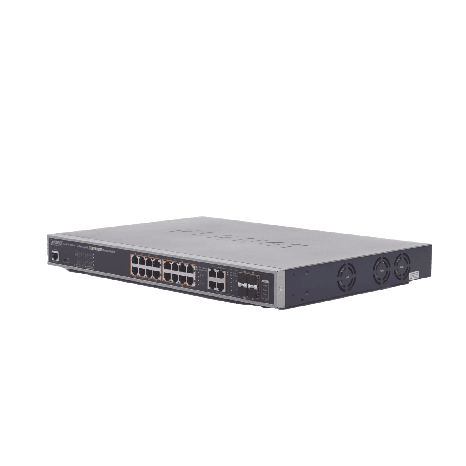 Switch administrable L2, 16 puertos 10/100/1000T Ultra PoE + 4 puertos Gigabit Combo TP/SFP GS-4210-16UP4C 188145 - PLANET