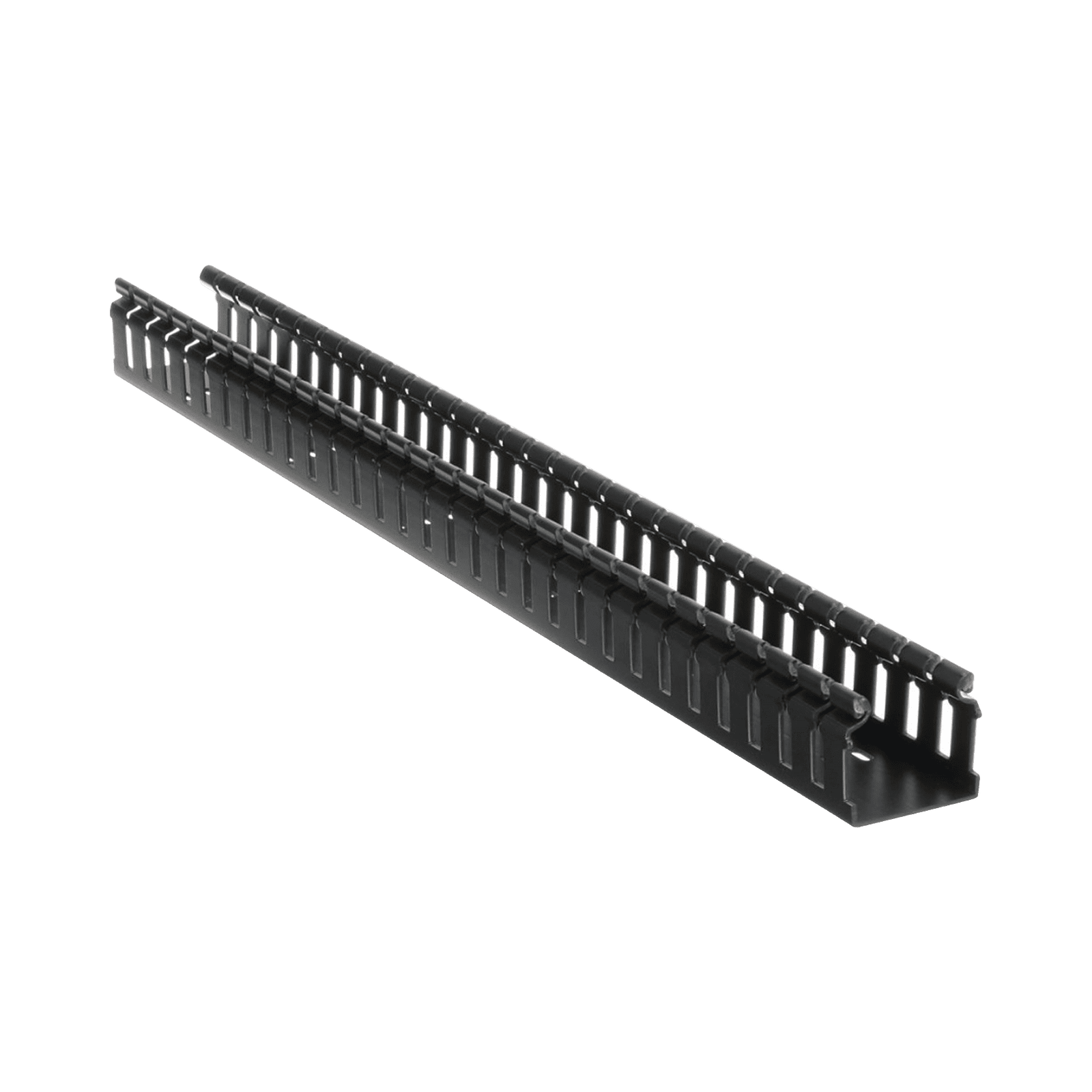 Canaleta Ranurada de PVC sin Tapa, Tipo H (Tapa Abisagrada), 55.1 mm de Ancho, 50.3 mm de Alto y 1828.8 mm de Largo, Color Negro H2X2BL6 - PANDUIT