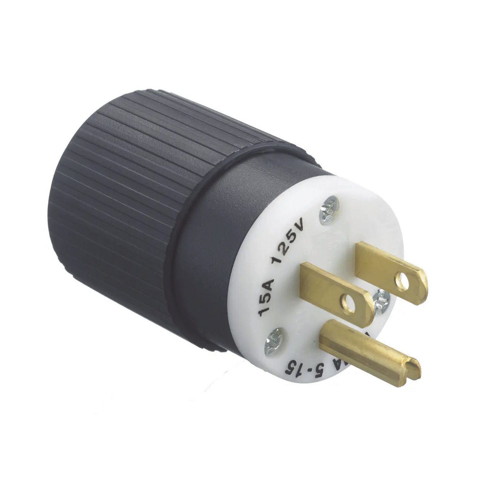 Clavija Negra 15 A 125 V CA 2 Polos 3 Hilos (NEMA 5-15P). HUB-BRY-5266-NP - HUBBELL