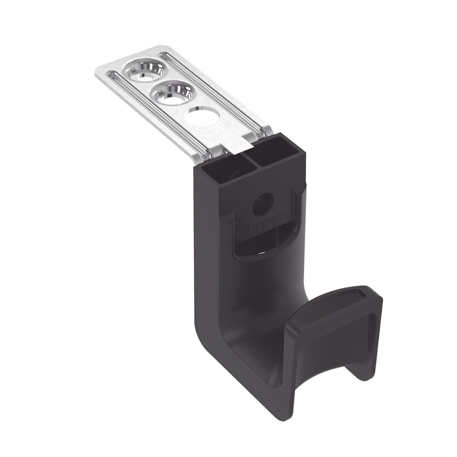 Sujetador STRONGHOLD tipo J (J-Hook), Con Soporte para Montaje en Techo, Para 8 Cables Cat6, Nylon 6.6, Color Negro, Paquete de 50 Piezas JP75CMB-L20 - PANDUIT