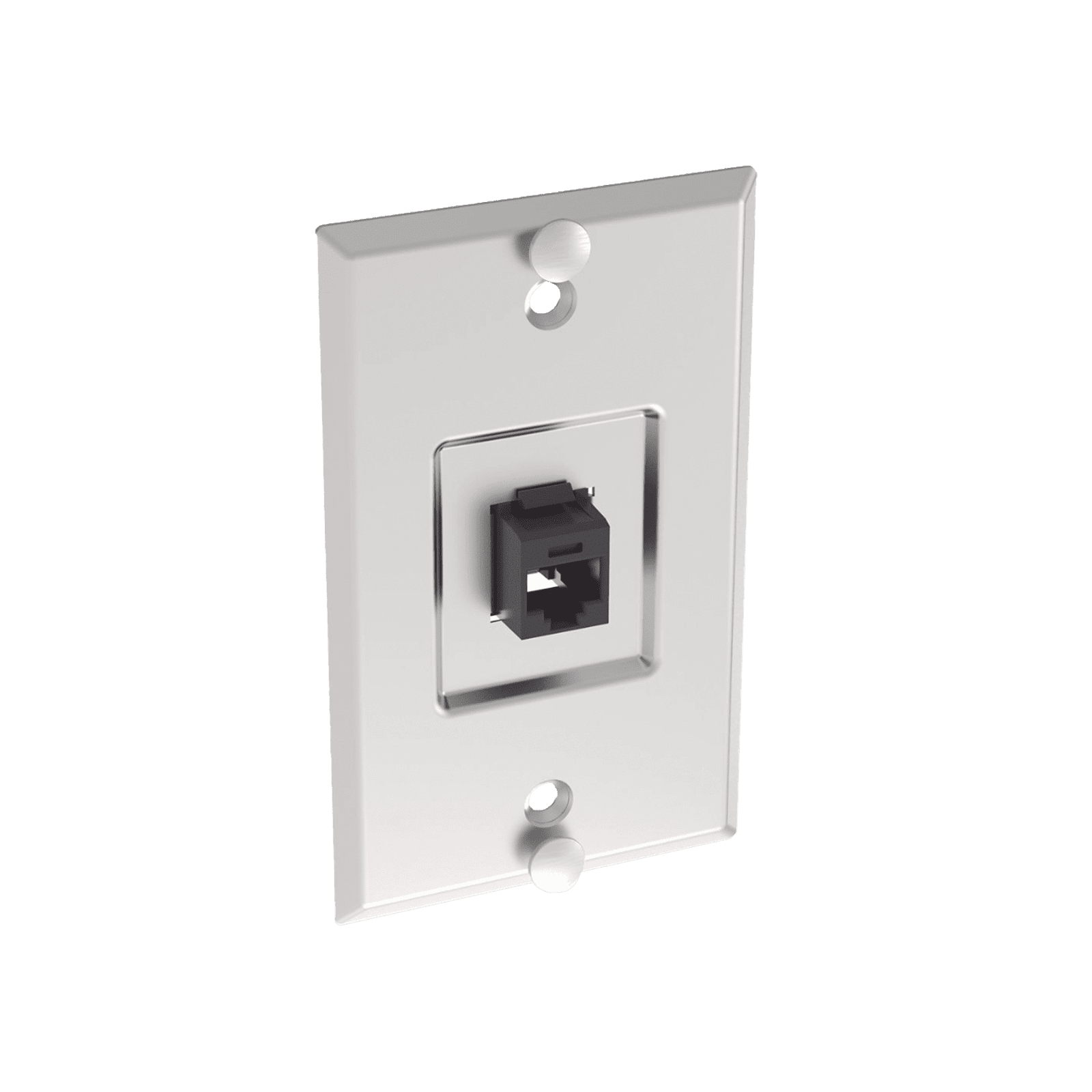 Placa de Pared Telefónica, Salida de 1 Puerto Keystone, Con Jack Cat6 Estilo 110 de Impacto, de Acero Inoxidable KWPK6 - PANDUIT