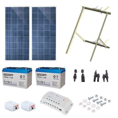 Kit Solar de 28 W con PoE Pasivo 24 Vcc para 2 Radios de Ubiquiti airMAX, Cambium ePMP PL-1224G-2R - EPCOM POWERLINE