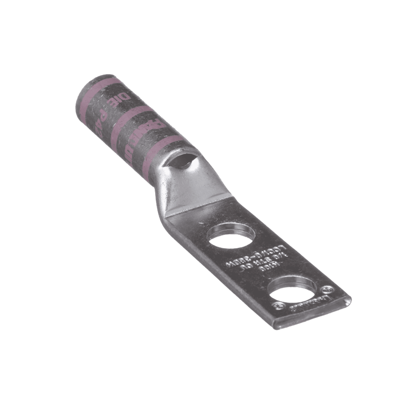 Terminal de Compresión de Barril Largo, de Dos Orificios de 3/8, para Cable 1/0 AWG, Espacios Entre Orificios de 1 in LCC1/0-38DW-X - PANDUIT
