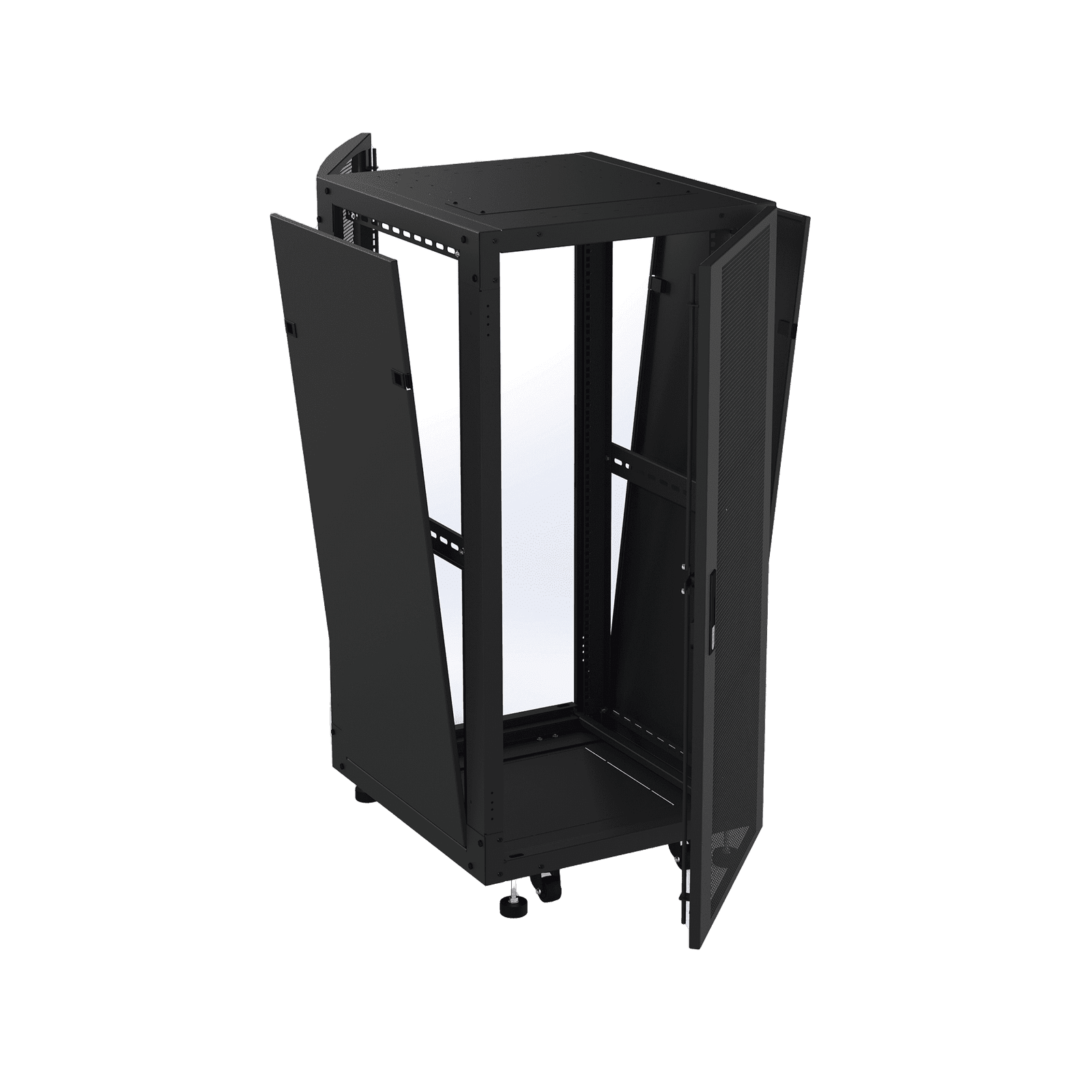 Gabinete Profesional para Telecomunicaciones de Piso, 24 UR, 600 mm de Profundidad, Puerta Ventilada y Chapa de Seguridad con Llave Única para un Almacenamiento Eficiente y Protegido LF-06-06-24UB - LINKEDPRO BY EPCOM