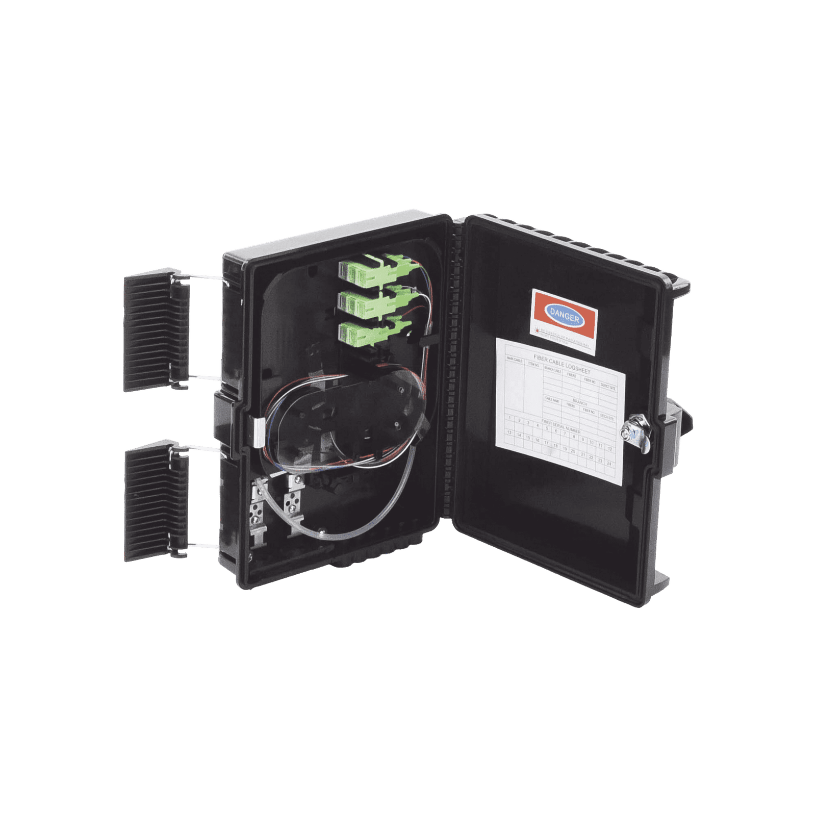 Cierre de Empalme para 24 fusiones de fibra óptica, Interior/Exterior, con 8 acopladores SC/APC y splitter 1×8 SC/APC Incluido, IP65 LP-FAT08 - LINKEDPRO BY EPCOM