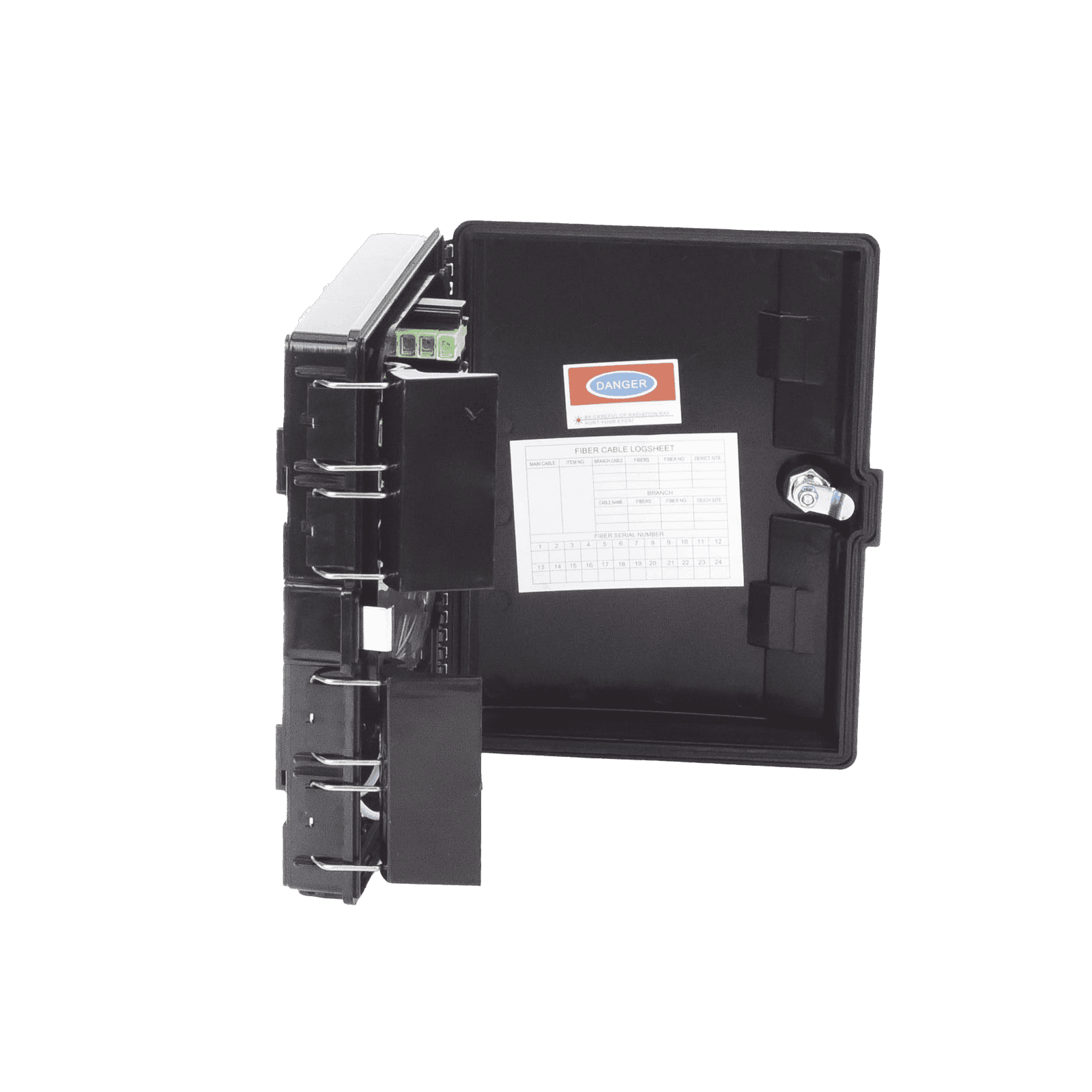 Cierre de Empalme para 24 fusiones de fibra óptica, Interior/Exterior, con 16 acopladores SC/APC y splitter 1×16, IP65 LP-FAT16 218050 - LINKEDPRO BY EPCOM