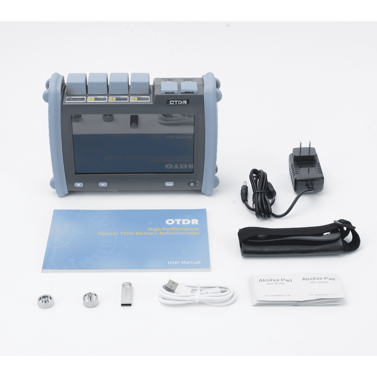 OTDR PRO de Alto Rendimiento para Enlaces de Fibra Óptica Monomodo y Multimodo / Longitudes de onda: 850nm, 1300nm, 1310nm y 1550nm / Zona Muerta por Evento de 0.8 Metros / VFL 5mW / Distancia de prueba de hasta 420 km LP-OTDR-PRO - LINKEDPRO BY EPCOM