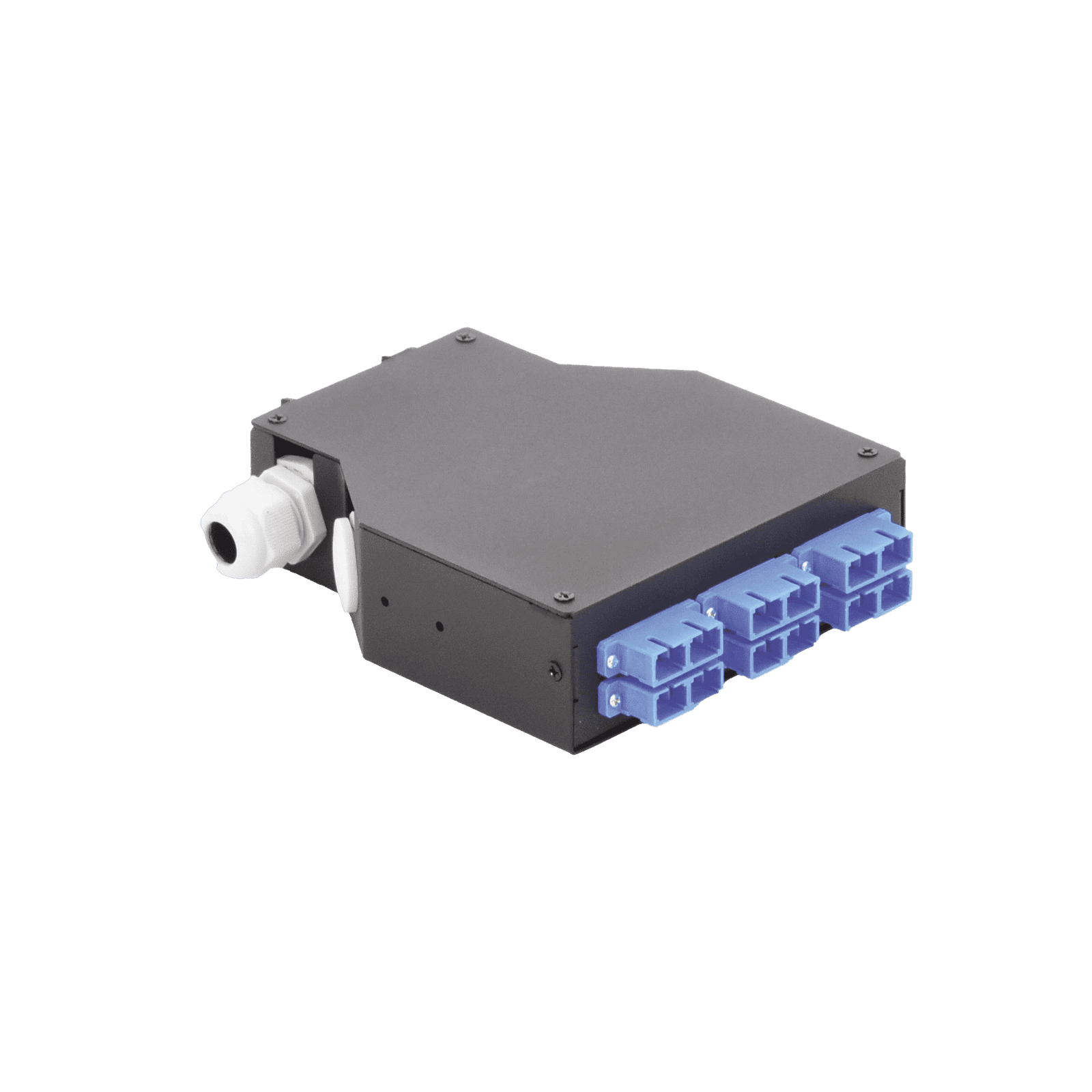 Distribuidor de Fibra óptica para Riel Din, 6 Acopladores SC/UPC Duplex Monomodo con Charola de Empalme LP-RDSCUSM - LINKEDPRO BY EPCOM