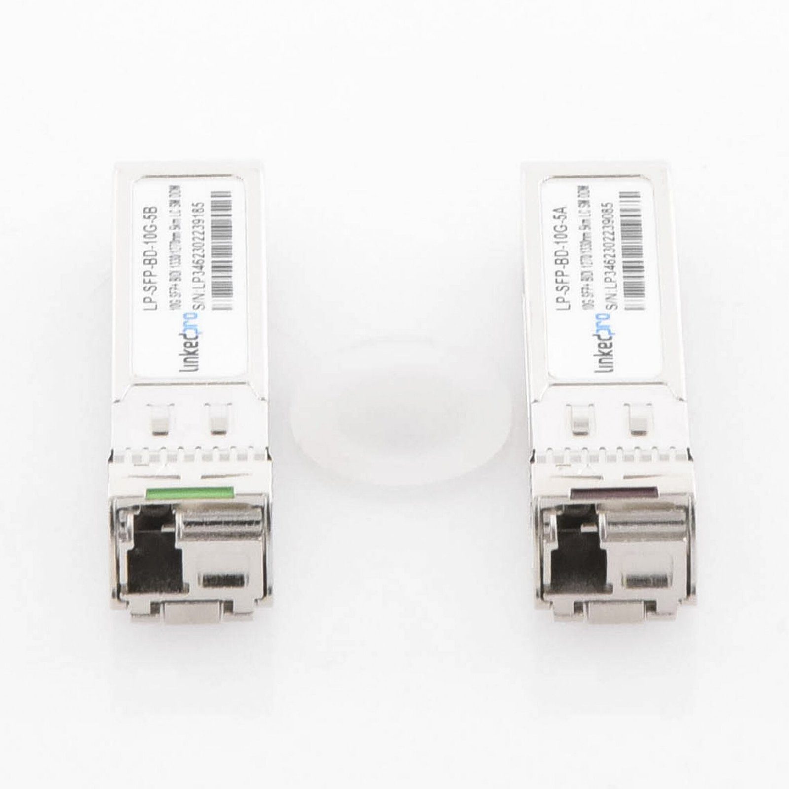 Transceptores Bidireccionales SFP+ (Mini-Gbic) para fibra Monomodo, 10 Gbps de velocidad, Conectores LC, Simplex, Hasta 5 km de Distancia (2 piezas) LP-SFP-BD-10G-5 215136 - LINKEDPRO BY EPCOM