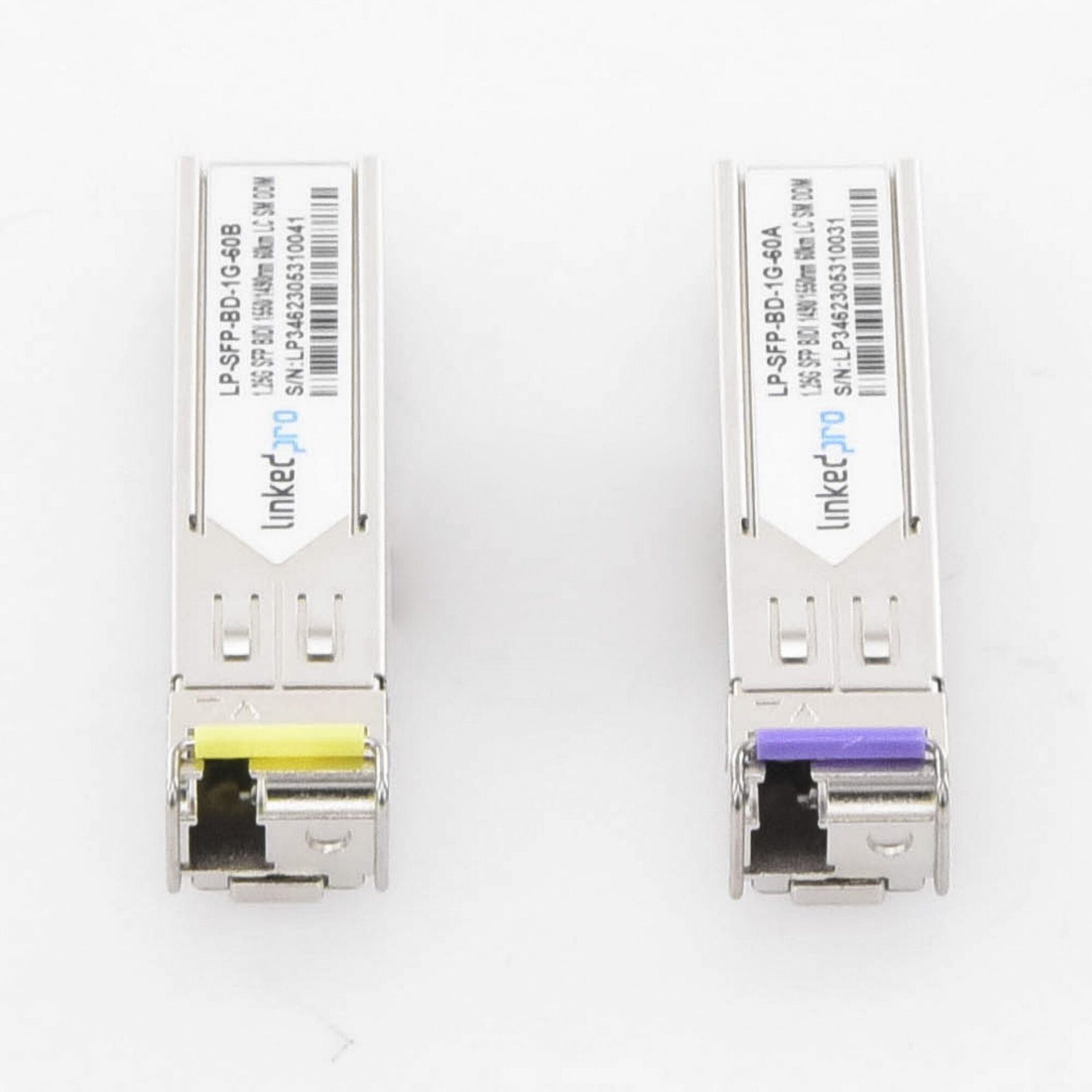 Transceptores Bidireccionales SFP (Mini-Gbic) para fibra Monomodo, 1.25 Gbps de velocidad, Conectores LC, Simplex, Hasta 60 km de Distancia. (2 Piezas) LP-SFP-BD-1G-60 215295 - LINKEDPRO BY EPCOM