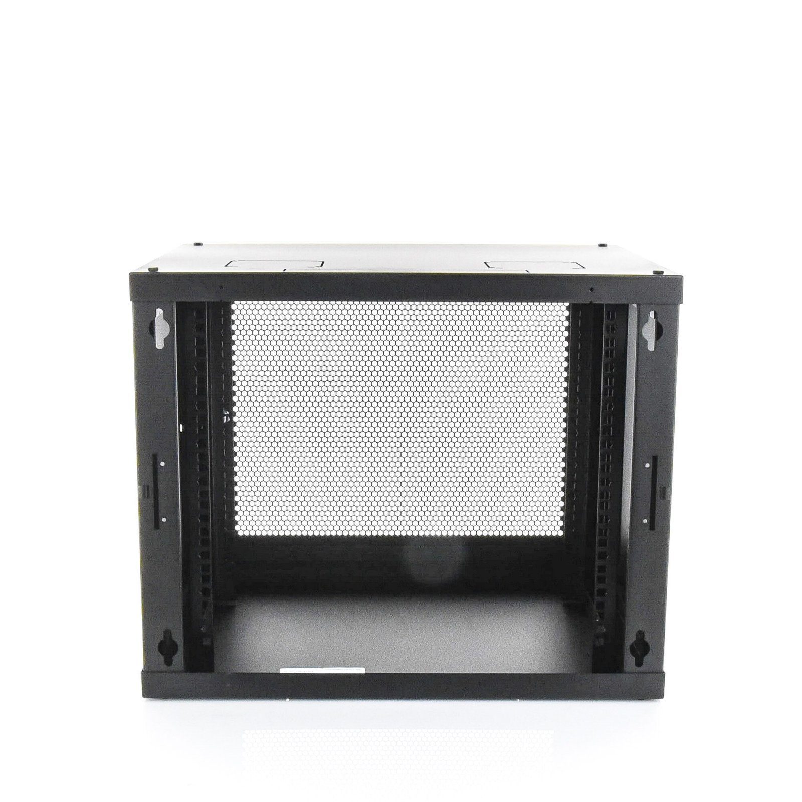 Gabinete de Montaje en Pared, Con Puerta de Cristal, de 19in, 6UR, Color Negro LW-06-05-06-UBG - LINKEDPRO BY EPCOM