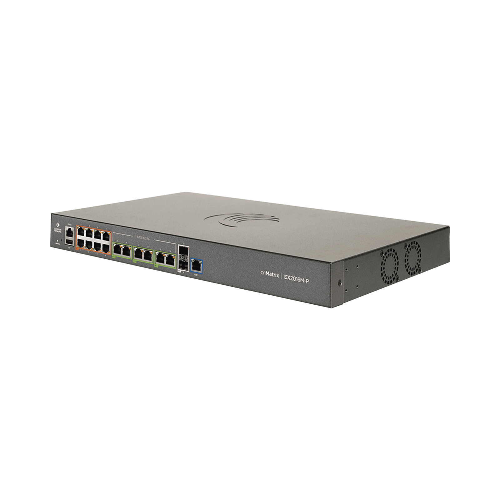 Switch PoE cnMatrix EX2016M-P de 16 puertos (8x 802.3af/at Gigabit, 6x 802.3bt 2.5 Gigabit, 2x SFP+), Capa 3, 240 W, gestión en la nube MXEX2016MXPA00 189162 - CAMBIUM NETWORKS
