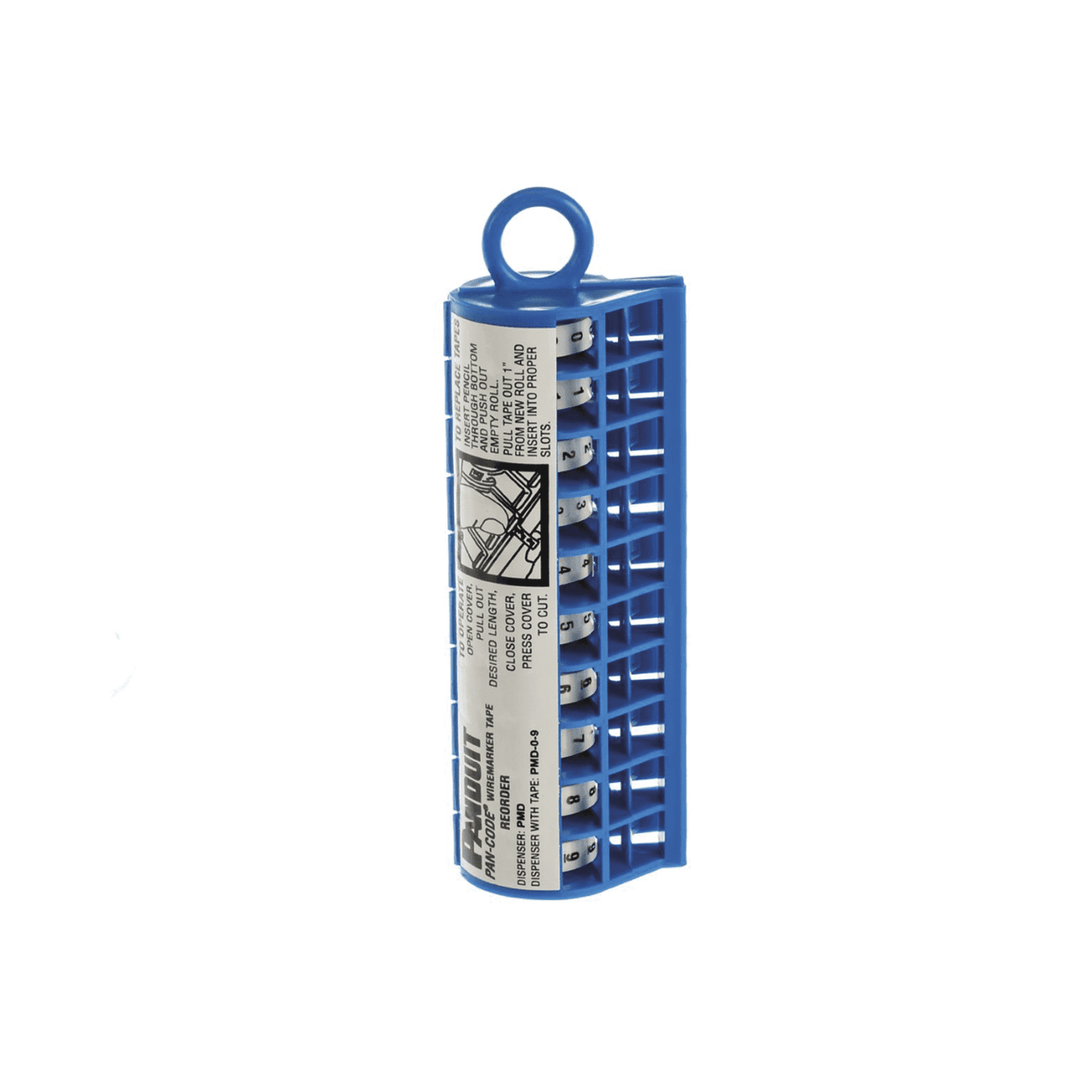 Dispensador de Etiquetas Marcadoras, Con rollos Pre-Impresos con Números 0-9, de 2.4 metros, Color Blanco PMD-0-9 - PANDUIT