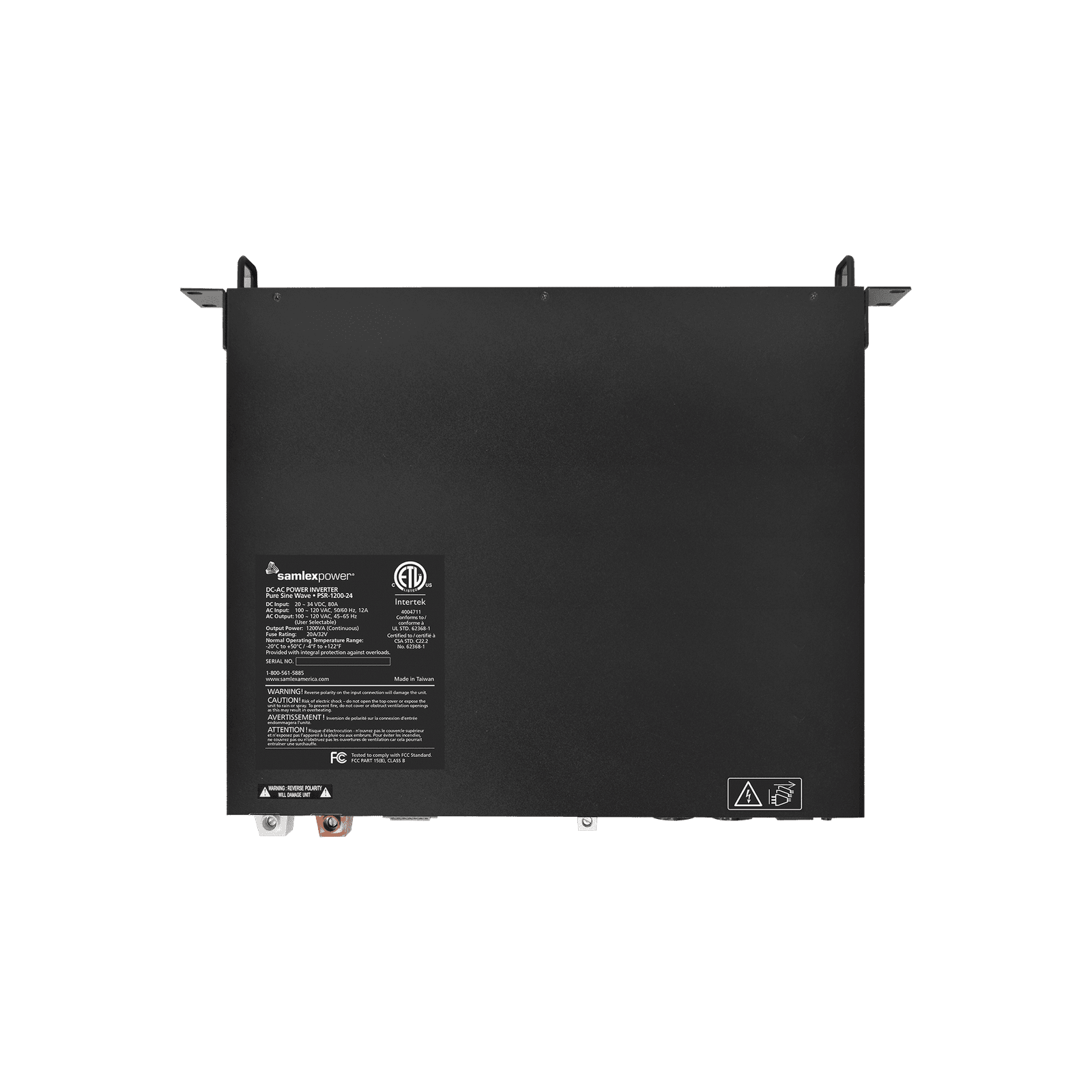 Inversor de corriente Onda Pura Montaje en rack 1U 1200W, 24 Vcc- 120 VCA, 50/60 Hz PSR-1200-24 159805 - SAMLEX