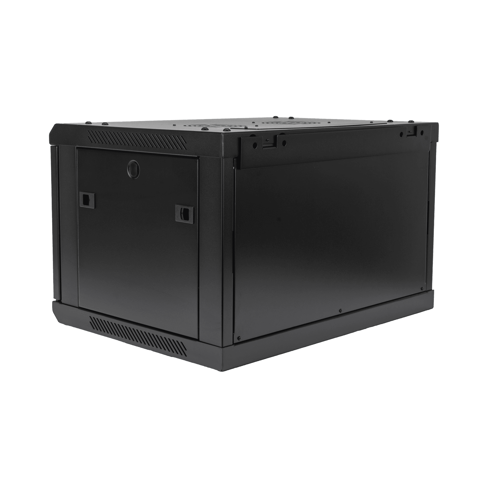 Gabinetes PRECISION, Con Puerta Perforada, de 19in, 6UR, 430mm de Profundidad, Color Negro PSTC-06-645-BDP - PRECISION
