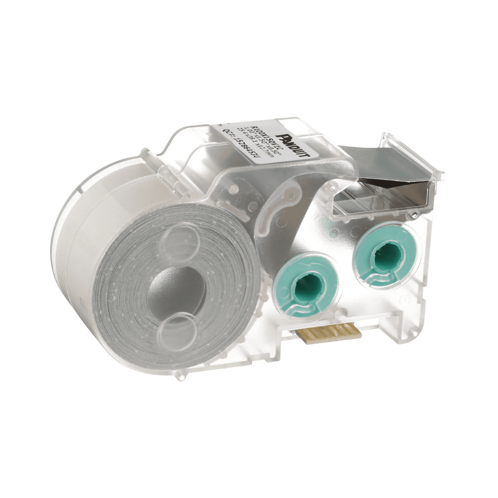 Casete de 100 Etiquetas Autolaminadas Turn-Tell, Con Rotación para Mejor Visibilidad, para Cables de Redes de Cobre o Fibra Óptica, de 5.5 a 7.1 mm de Diámetro R100X150V1C - PANDUIT