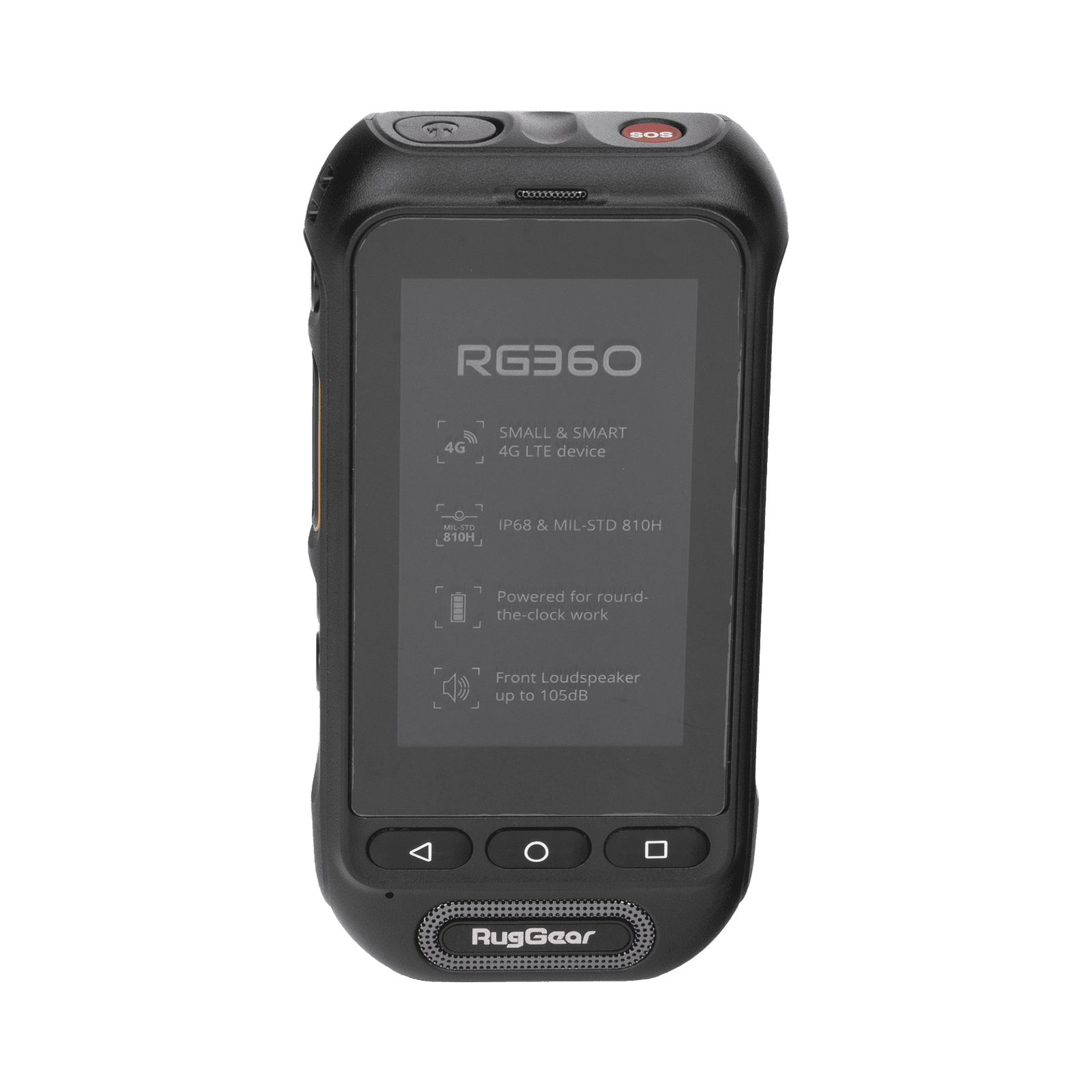 RugGear Equipo PoC 3G/4G LTE Resistente al Agua con Pantalla Táctil 3″ Compatible con NXRadio RG360 207321 - RUGGEAR