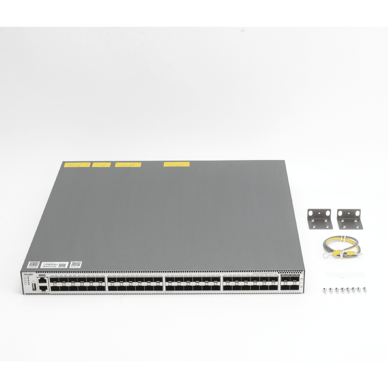 Switch Core Administrable Capa 3 con 8 puertos Gigabit, 24 SFP y 8 SFP+ Combo para fibra 10Gb, gestión gratuita desde la nube. RG-CS85-48SFP4XS-D 222438 - RUIJIE