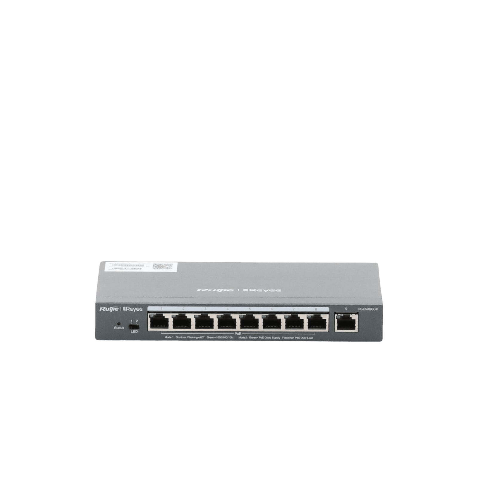 Switch Administrable 8 Puertos PoE+ 802.3af/at Gigabit, gestión gratuita desde la nube, 120w RG-ES209GC-P 208173 - RUIJIE