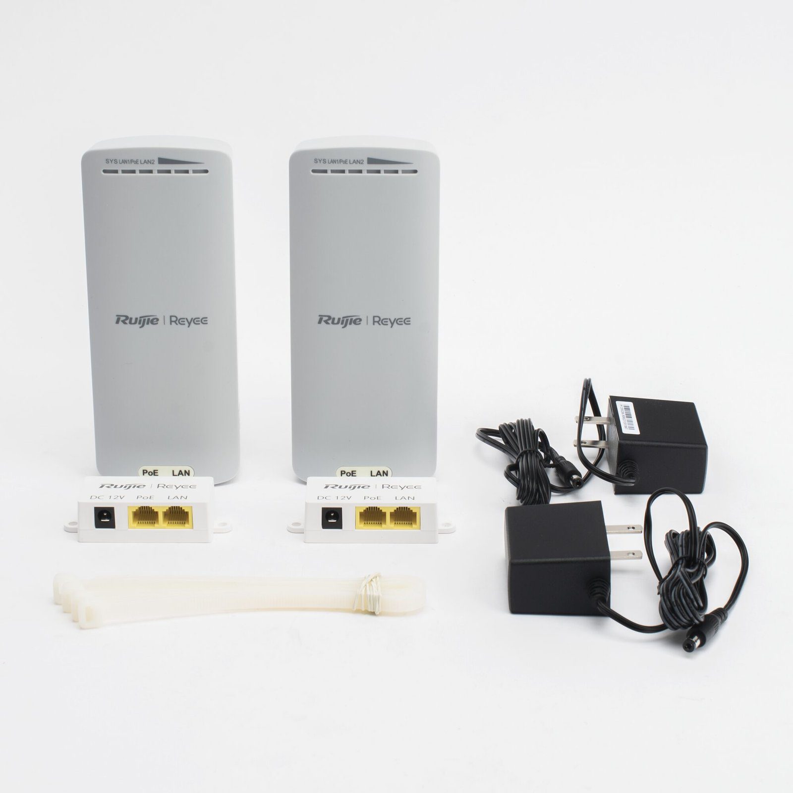 Kit Enlace Inalámbrico de 500 m Preconfigurado + Ajuste Automático de Potencia / Hasta 300 Mbps / Doble Puerto LAN RG-EST100-E 221095 - RUIJIE