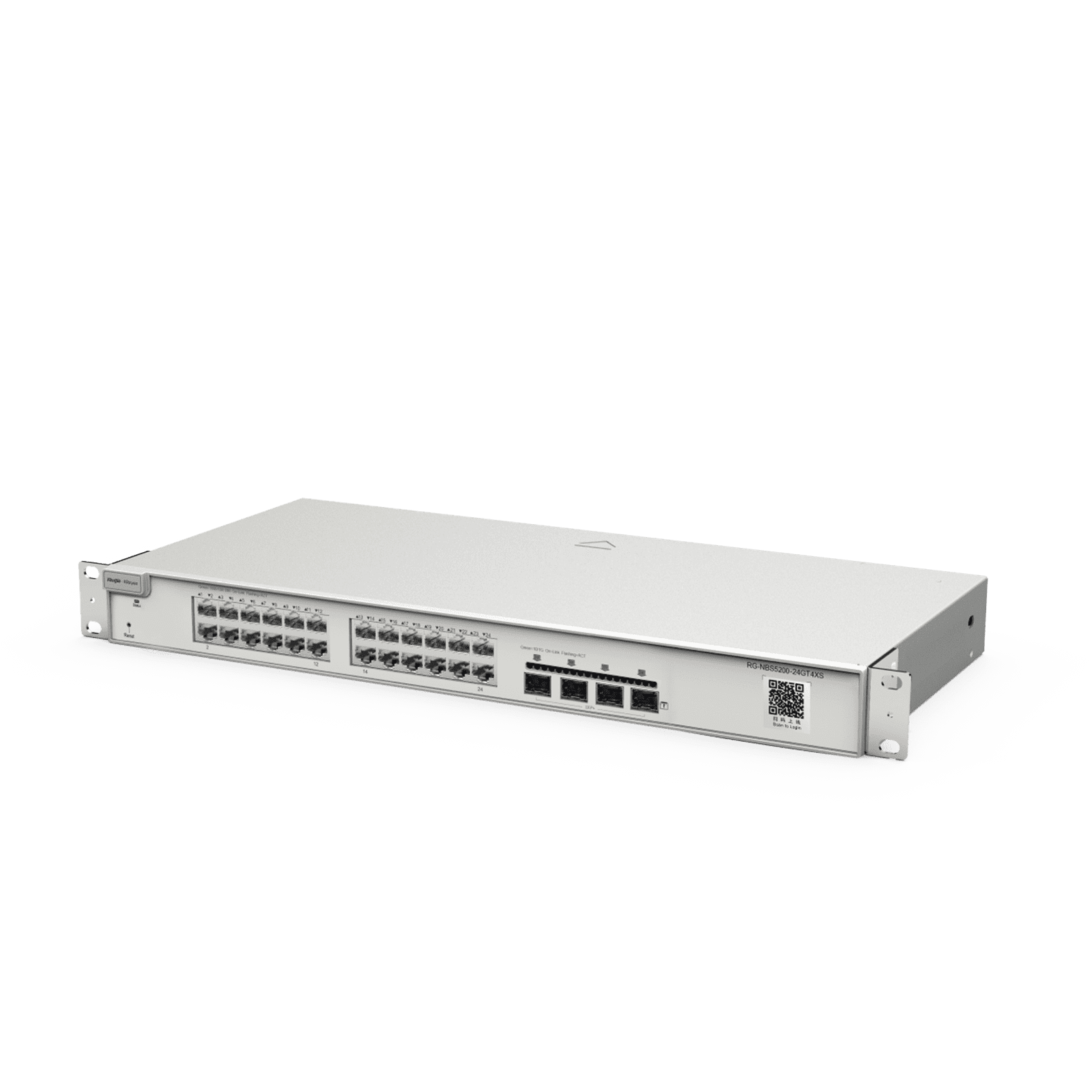 Switch Administrable capa 3 con 24 puertos Gigabit + 4 SFP+ para fibra 10Gb, gestión gratuita desde la nube RG-NBS5200-24GT4XS 218678 - RUIJIE