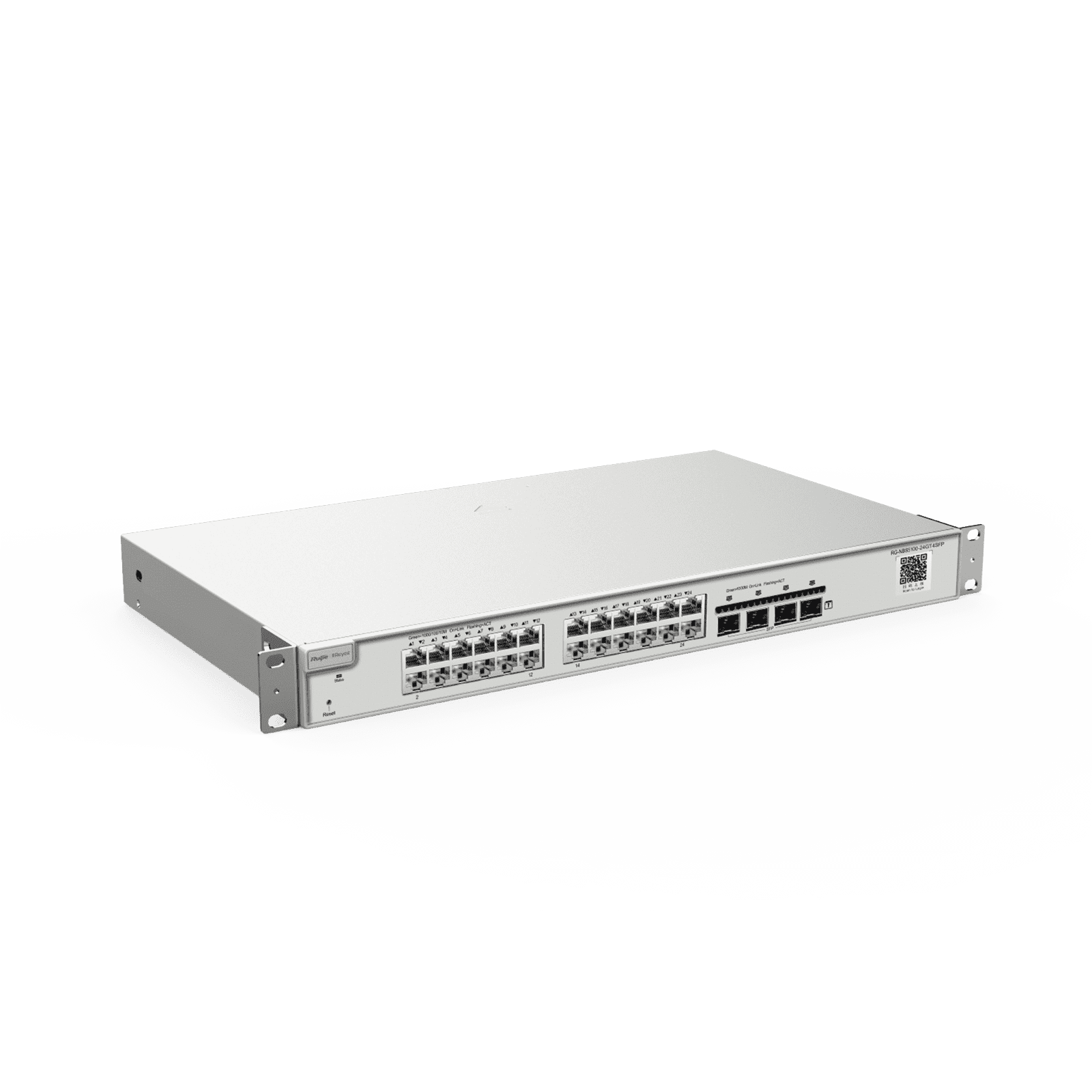Switch Administrable capa 3 con 24 puertos Gigabit + 4 SFP+ para fibra 10Gb, gestión gratuita desde la nube RG-NBS5200-24GT4XS 218678 - RUIJIE