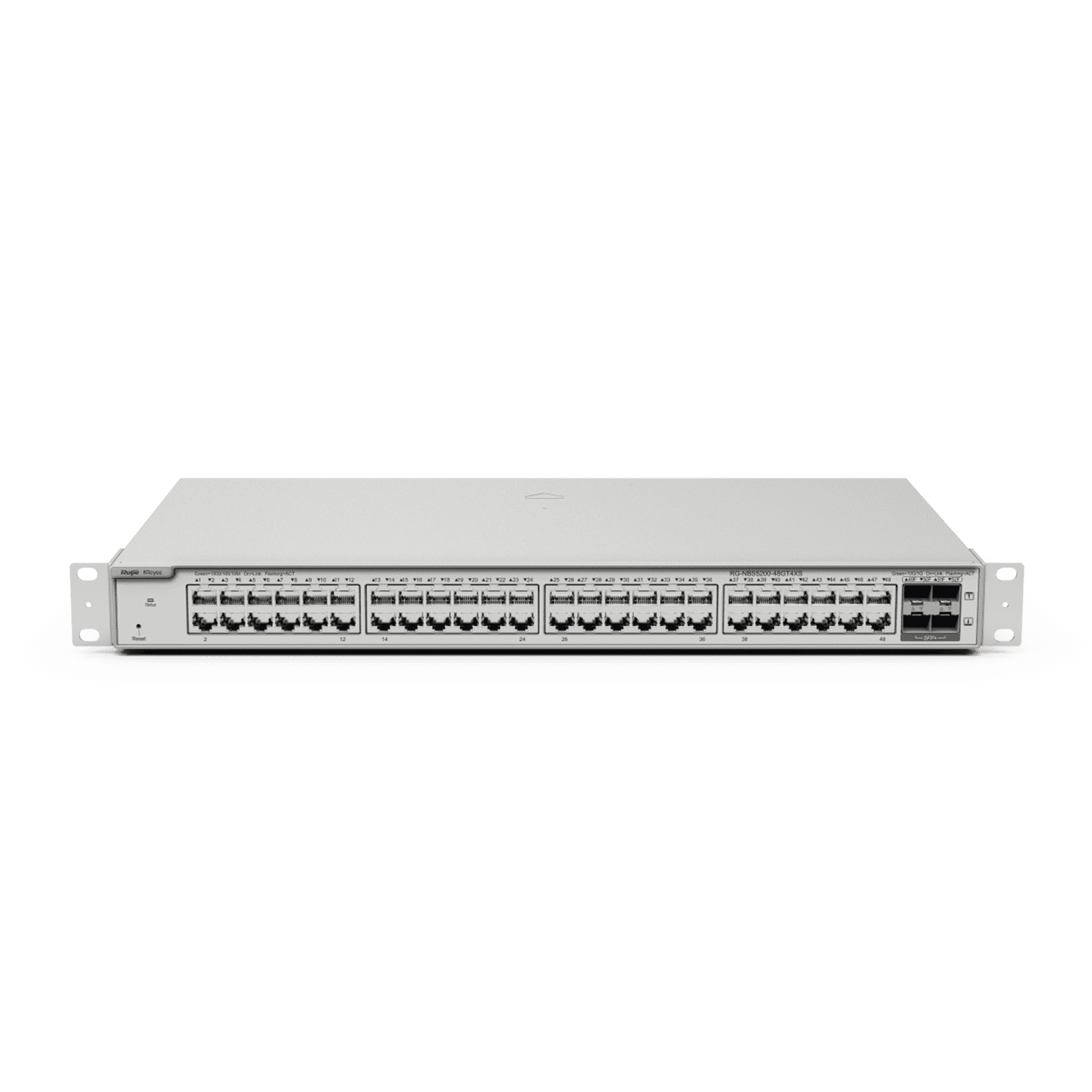 Switch Administrable capa 3 con 48 puertos Gigabit + 4 SFP+ para fibra 10Gb, gestión gratuita desde la nube RG-NBS5200-48GT4XS 212677 - RUIJIE
