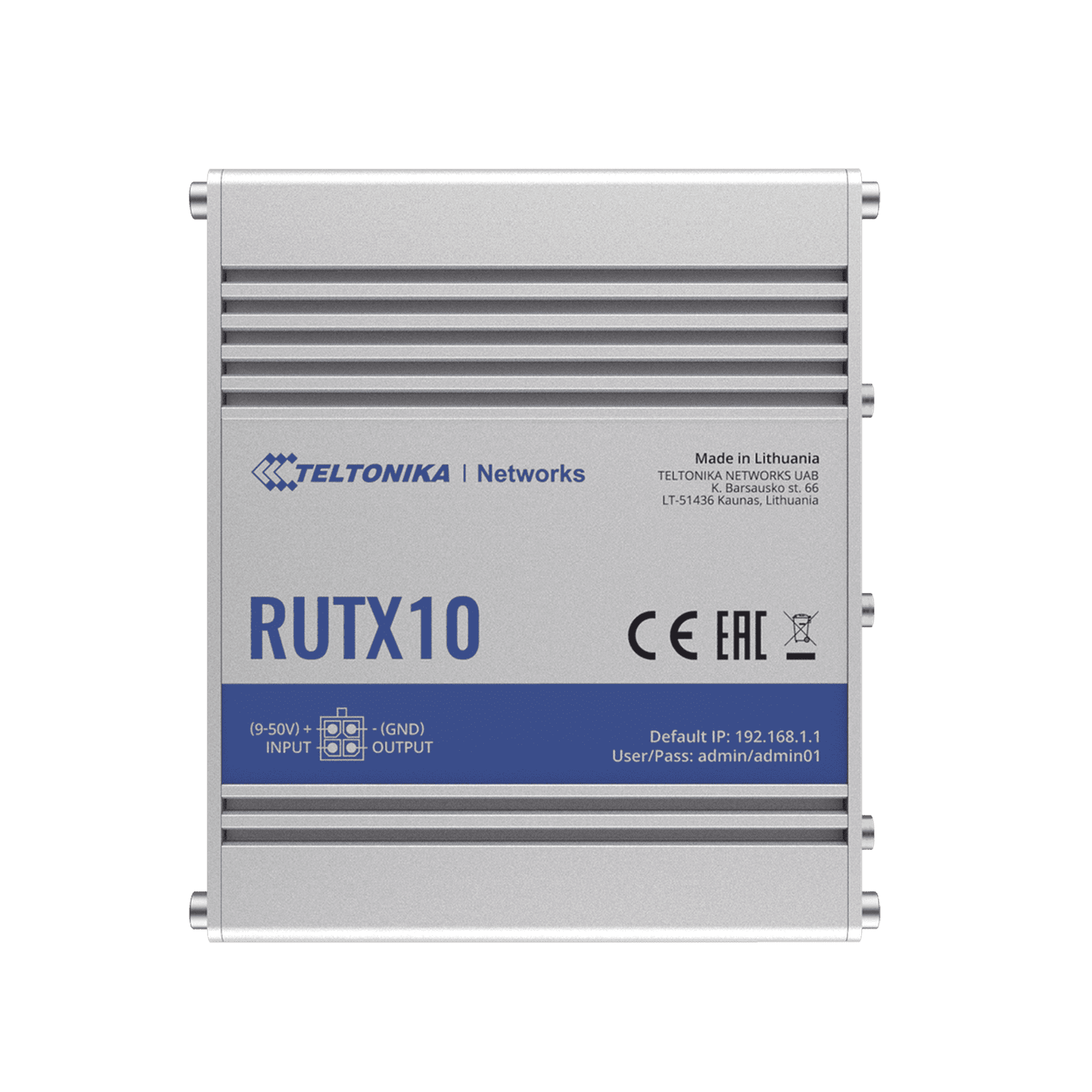 Router Industrial Inalámbrico VPN 802.11ac, 4 puertos Gigabit RUTX10 - TELTONIKA