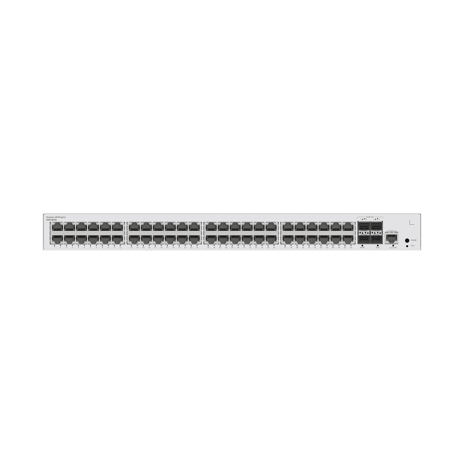HUAWEI eKit – Switch Gigabit Administrable Capa 2 / 48 puertos 10/100/1000 Mbps / 4 Puertos SFP+ Uplink / Administración Nube Gratis S220-48T4X 223799 - HUAWEI
