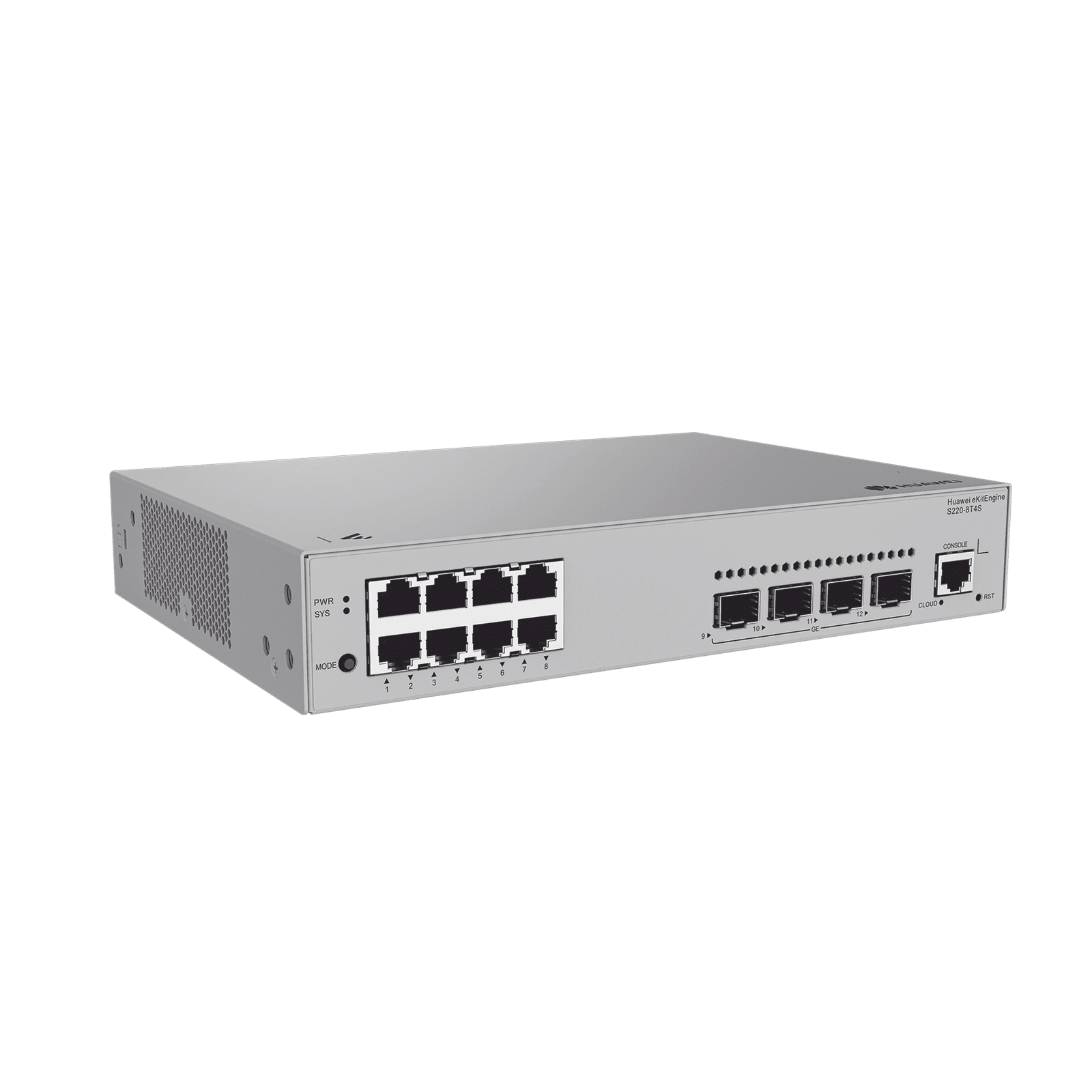 Switch Gigabit Administrable Capa 2 / 8 puertos 10/100/1000 Mbps / 4 Puertos SFP Uplink / Administración Nube Gratis S2208T4S - HUAWEI