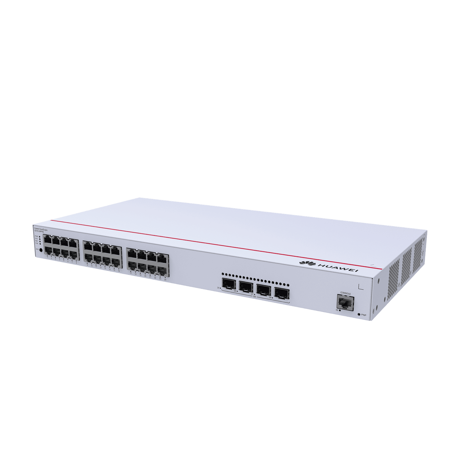 Switch Gigabit Administrable PoE Capa 3 / 24 puertos 10/100/1000 Mbps (PoE) / 4 Puertos SFP Uplink / 400W / PoE Perpetuo / iStack / Administración Nube Gratis S310-24P4S - HUAWEI