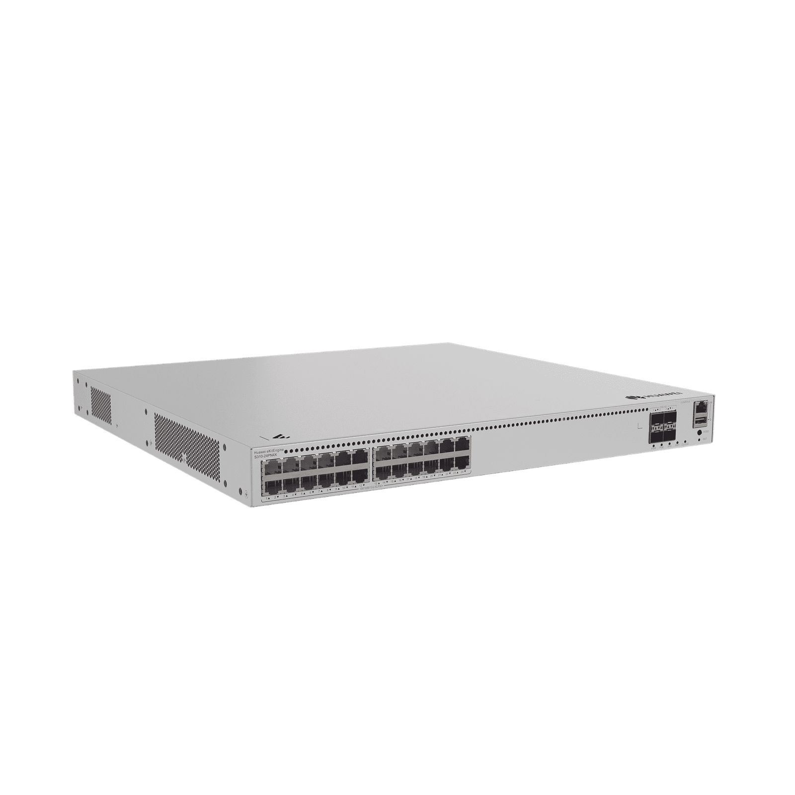 Switch Gigabit Administrable PoE Capa 3 / 24 puertos 1/2.5 Mbps (PoE) / 4 Puertos SFP+ Uplink / 400W / PoE Perpetuo / iStack / Administración Nube Gratis S310-24PN4X - HUAWEI