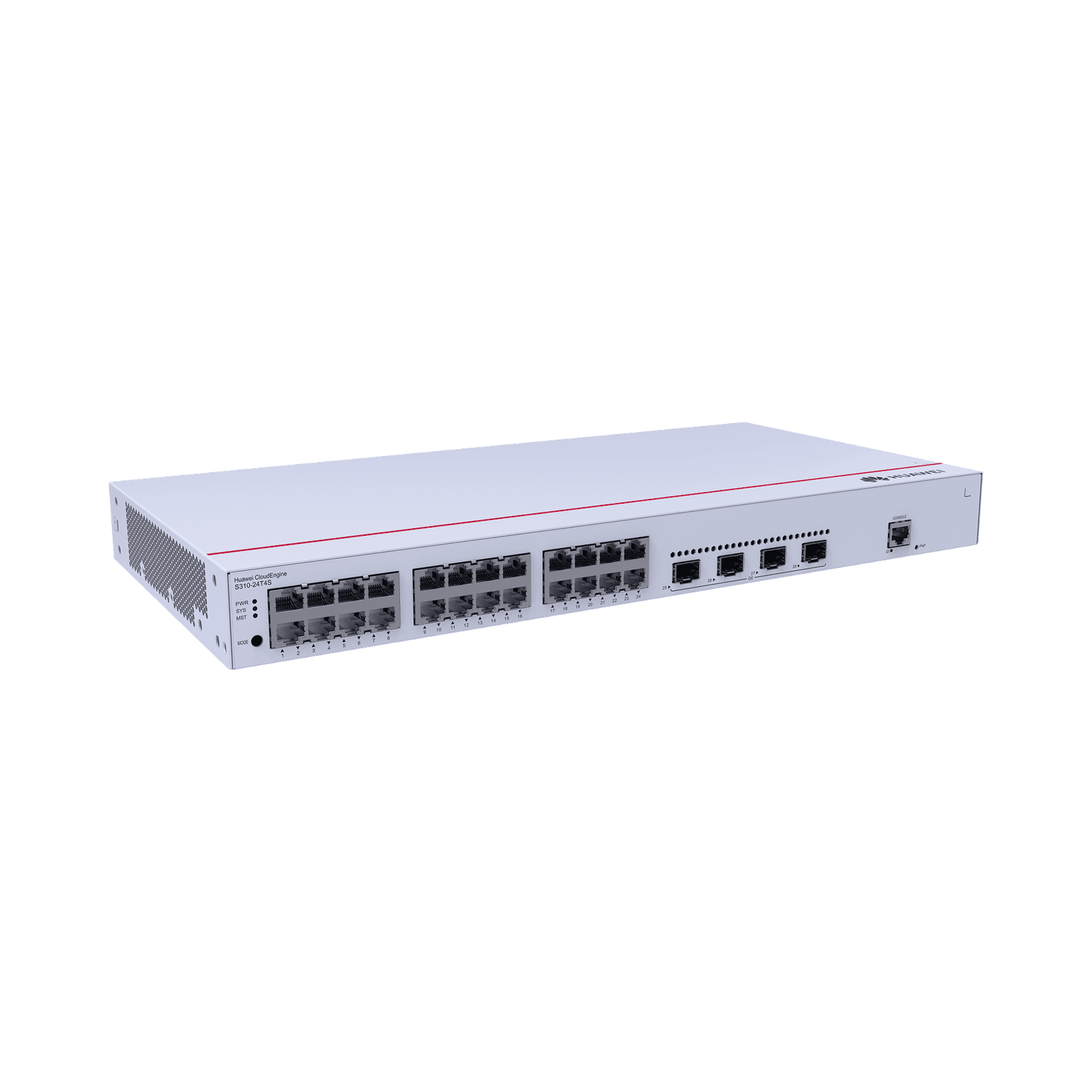 Switch Gigabit Administrable Capa 3 / 24 puertos 10/100/1000 Mbps / 4 Puertos SFP Uplink / iStack / Administración Nube Gratis S310-24T4S - HUAWEI