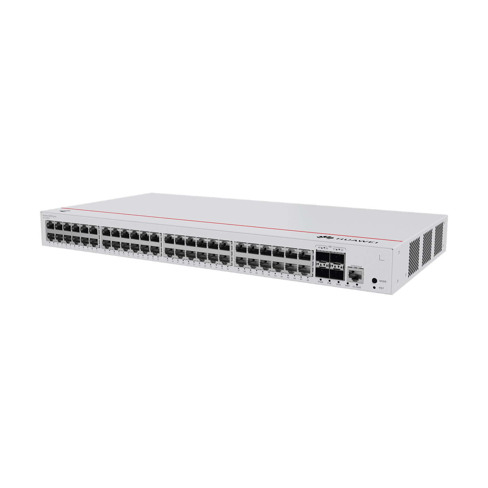 Switch Gigabit Administrable PoE Capa 3 / 48 puertos 10/100/1000 Mbps (PoE) / 4 Puertos SFP Uplink / 380W / PoE Perpetuo / iStack / Administración Nube Gratis S310-48P4S - HUAWEI
