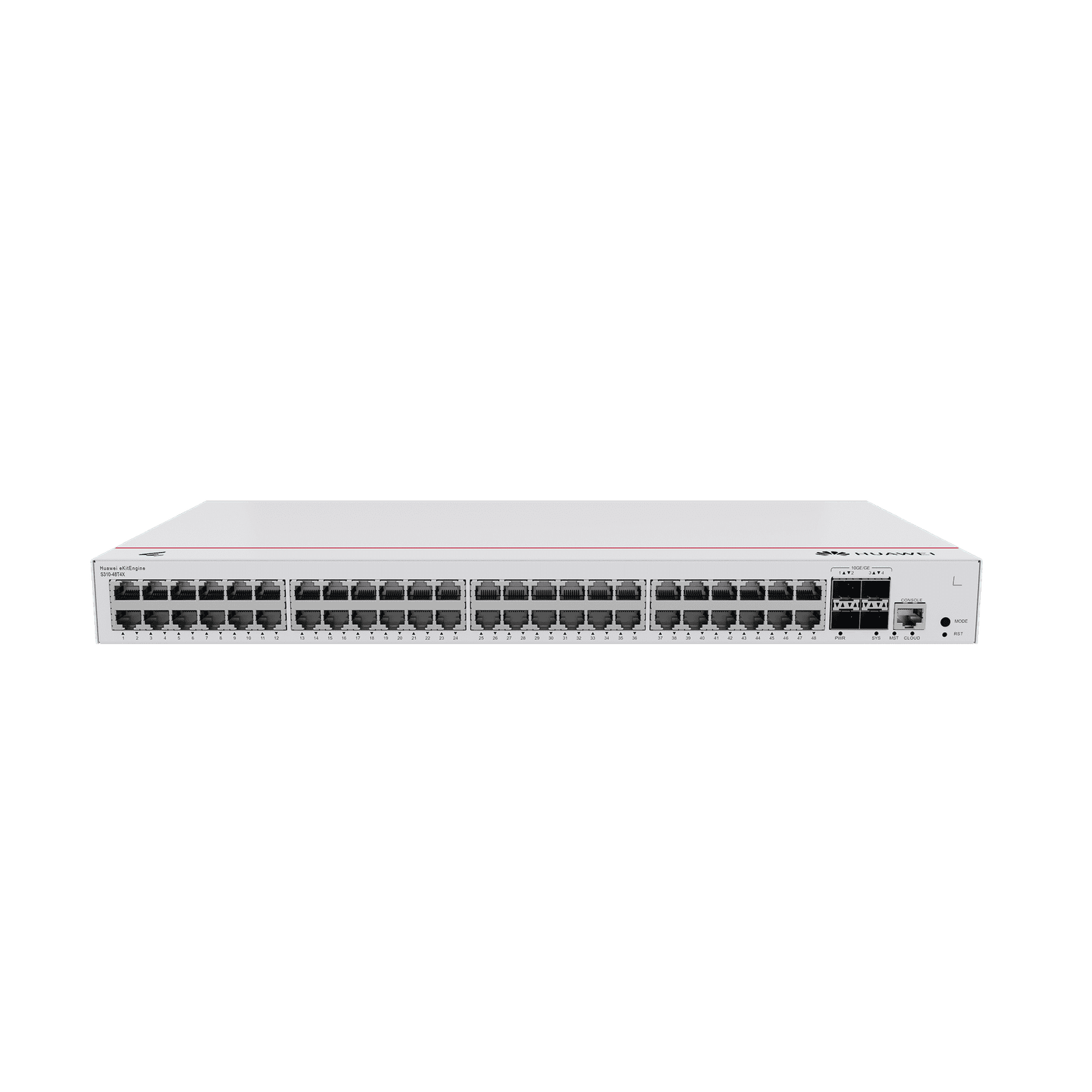 HUAWEI eKit – Switch Gigabit Administrable Capa 3 / 48 puertos 10/100/1000 Mbps / 4 Puertos SFP+ Uplink / iStack / Administración Nube Gratis S310-48T4X 223804 - HUAWEI