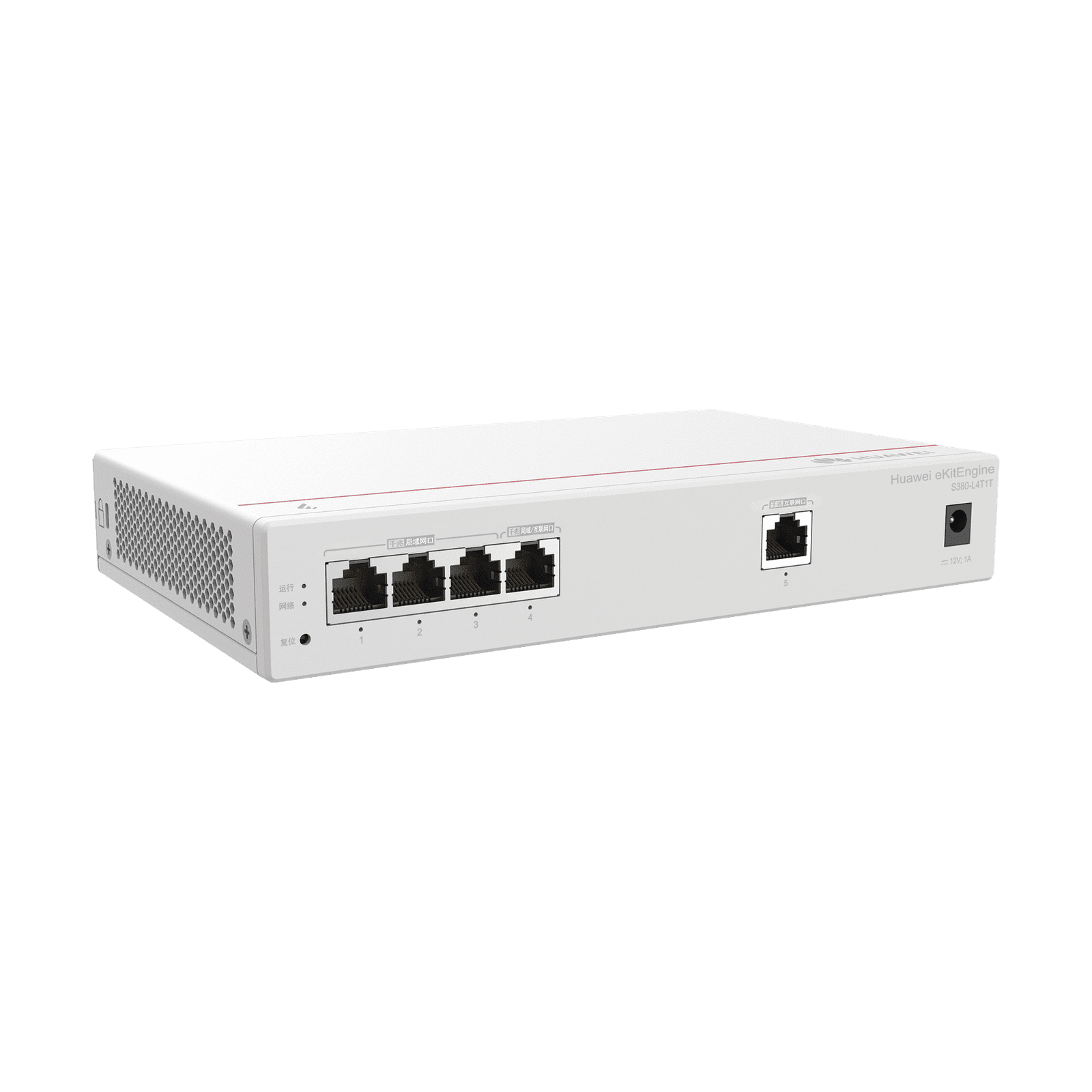Router Multi-Servicio / 1 puerto 10/100/1000 Mbps(WAN) / 4 puertos 10/100/1000 Mbps(LAN) / Rendimiento 1 Gbps / Controla hasta 32 APs / Hasta 150 Clientes / Administración Nube Gratis S380-L4T1T 223814 - HUAWEI