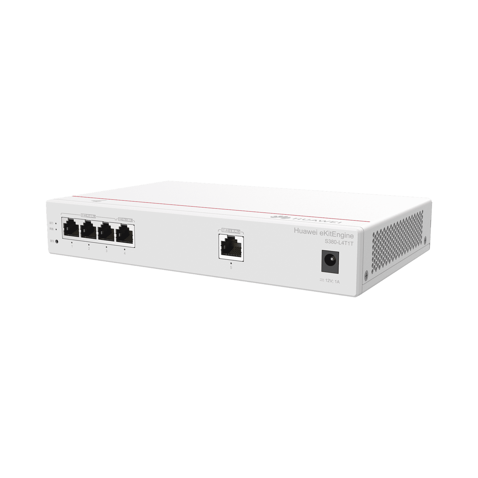 Router Multi-Servicio / 1 puerto 10/100/1000 Mbps(WAN) / 4 puertos 10/100/1000 Mbps(LAN) / Rendimiento 1 Gbps / Controla hasta 32 APs / Hasta 150 Clientes / Administración Nube Gratis S380-L4T1T 223814 - HUAWEI