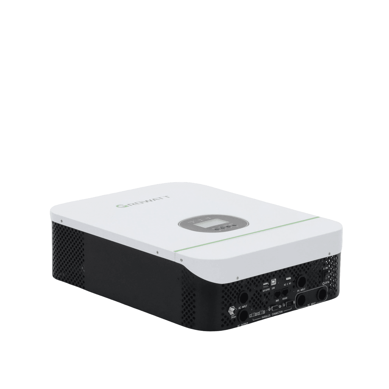Inversor Cargador 3kW Compatible con Baterías de Litio, Monitoreo Remoto y Sincronización para Mayor Potencia, Operación 48Vcc SPF3000TLLVM48P - GROWATT