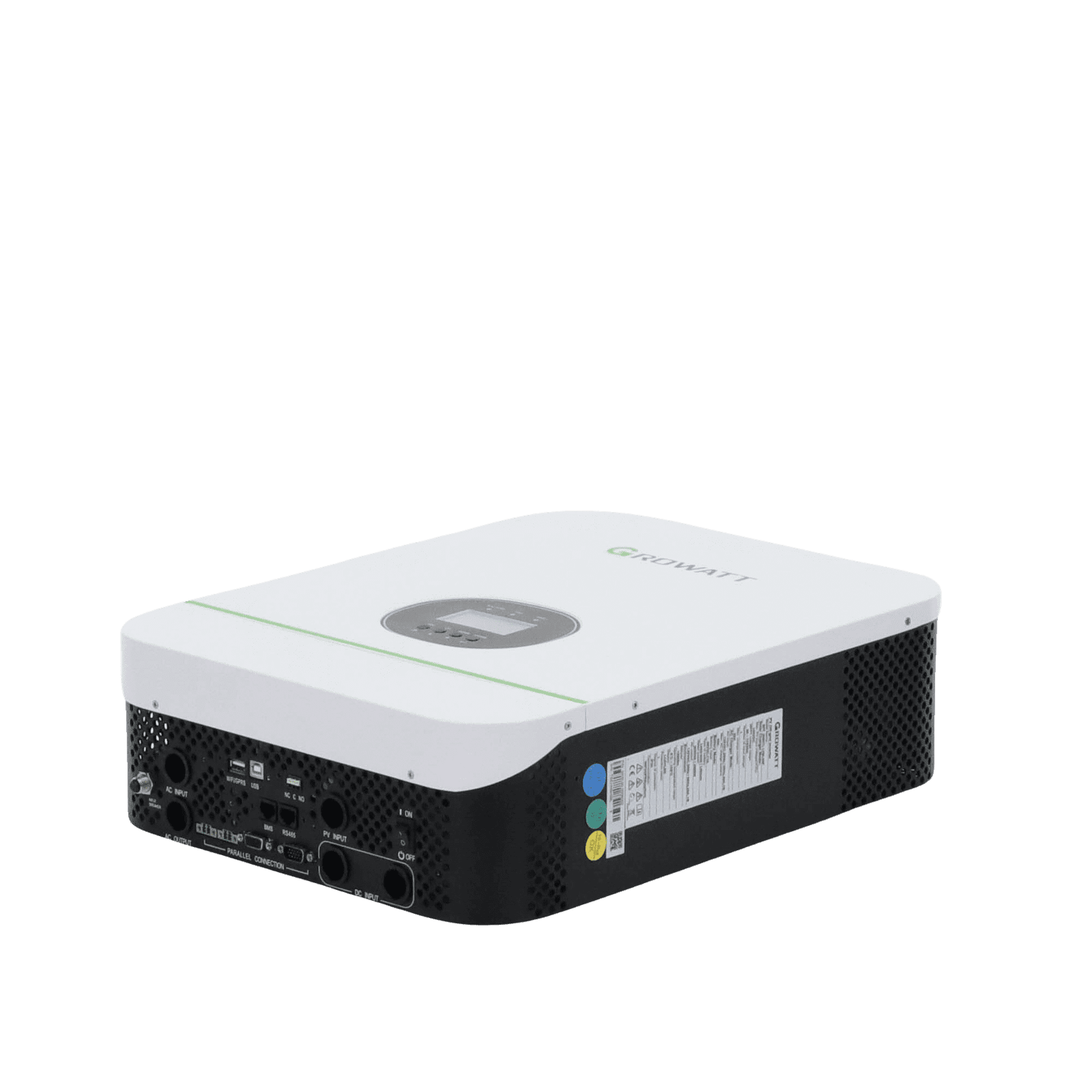 Inversor Cargador 3kW Compatible con Baterías de Litio, Monitoreo Remoto y Sincronización para Mayor Potencia, Operación 48Vcc SPF3000TLLVM48P - GROWATT