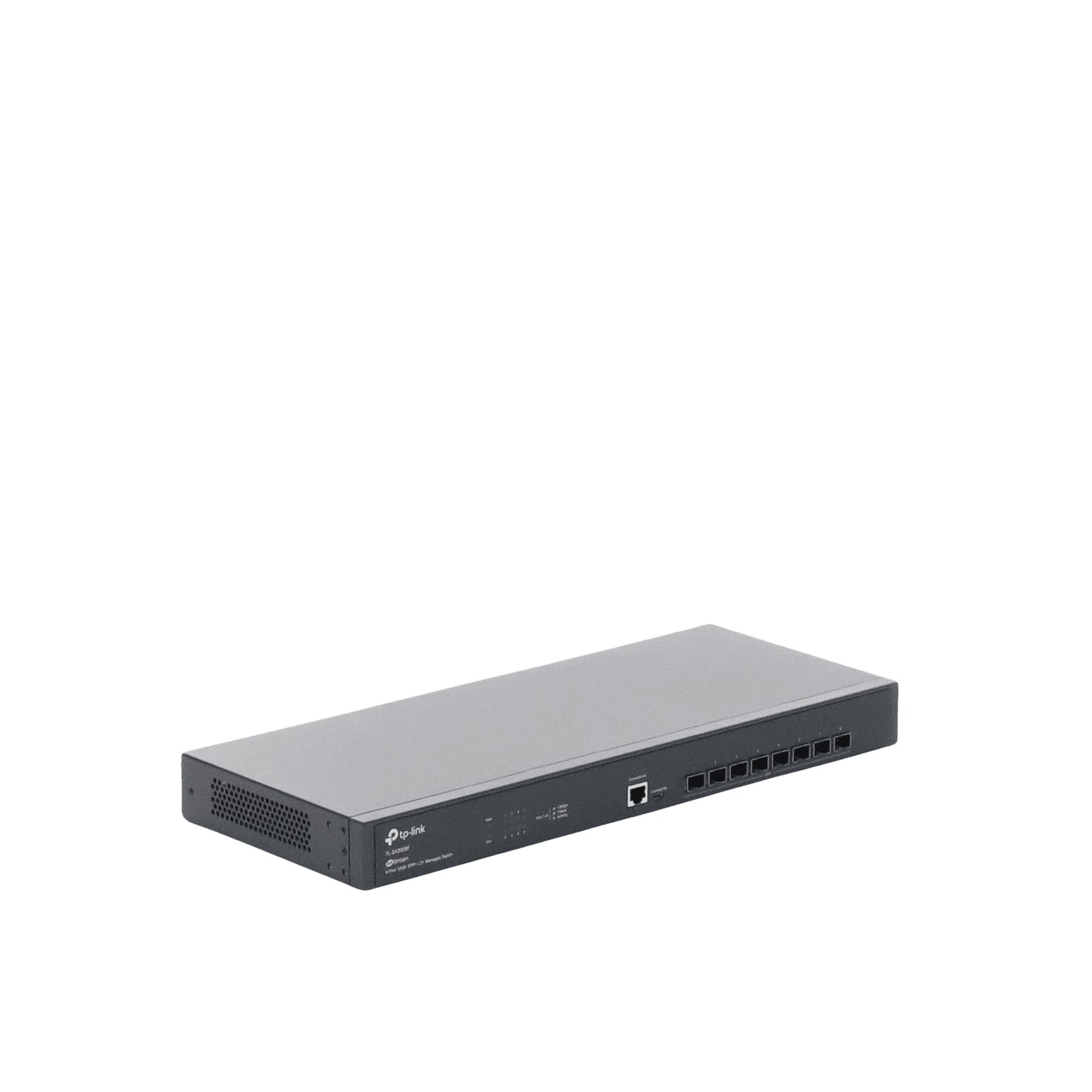 Switch Fibra Óptica L2+ Omada / 8 Puertos SFP+ 10G / 2 Puertos Consola (RJ45 y micro-USB) / Administración Centralizada Omada o Stand-Alone / Multicast IGMP / Calidad de Servicio / Montaje en Rack / Silencioso (sin ventiladores) TL-SX3008F - TP-LINK