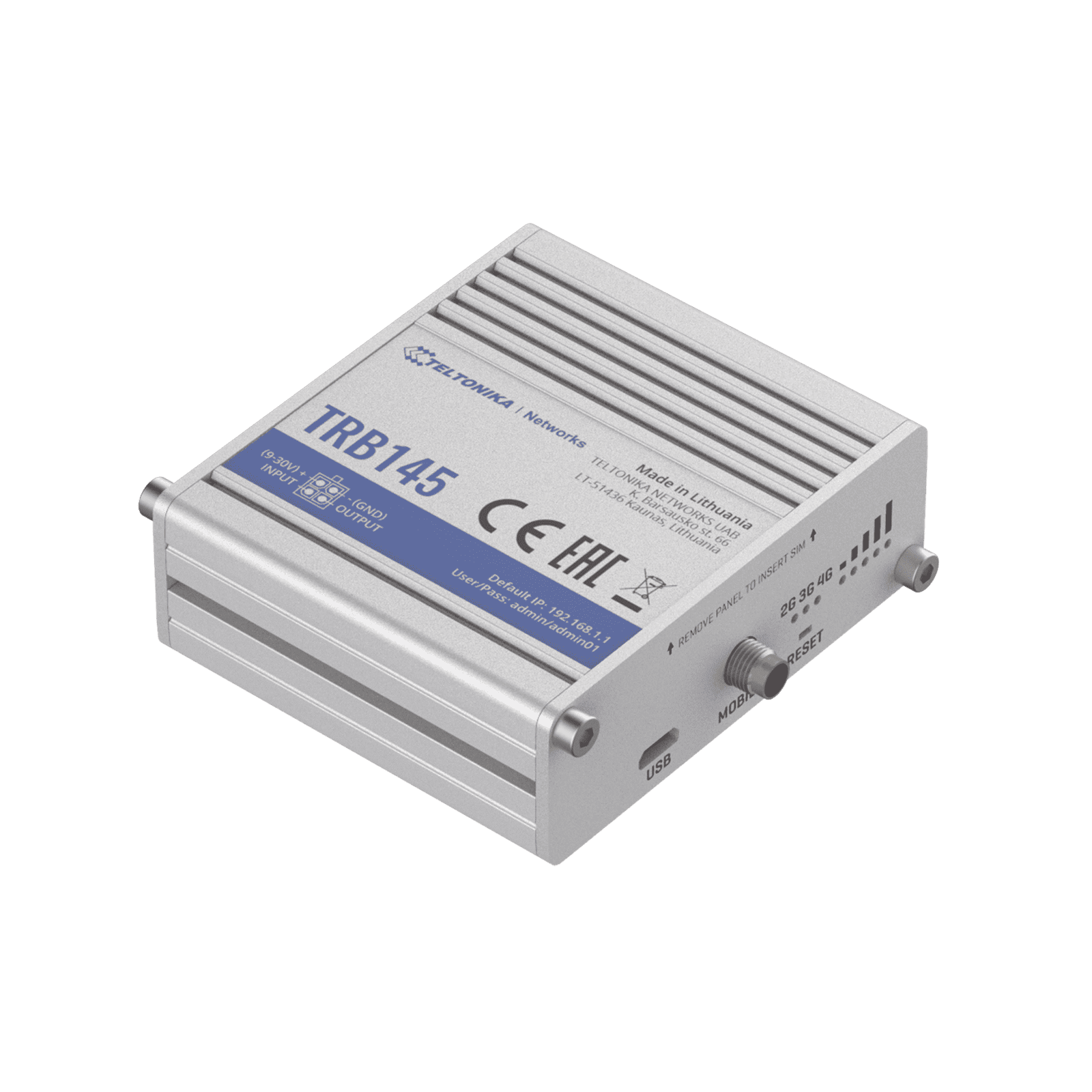 Gateway Industrial LTE 4G, con 1 puerto RS485 TRB145 - TELTONIKA