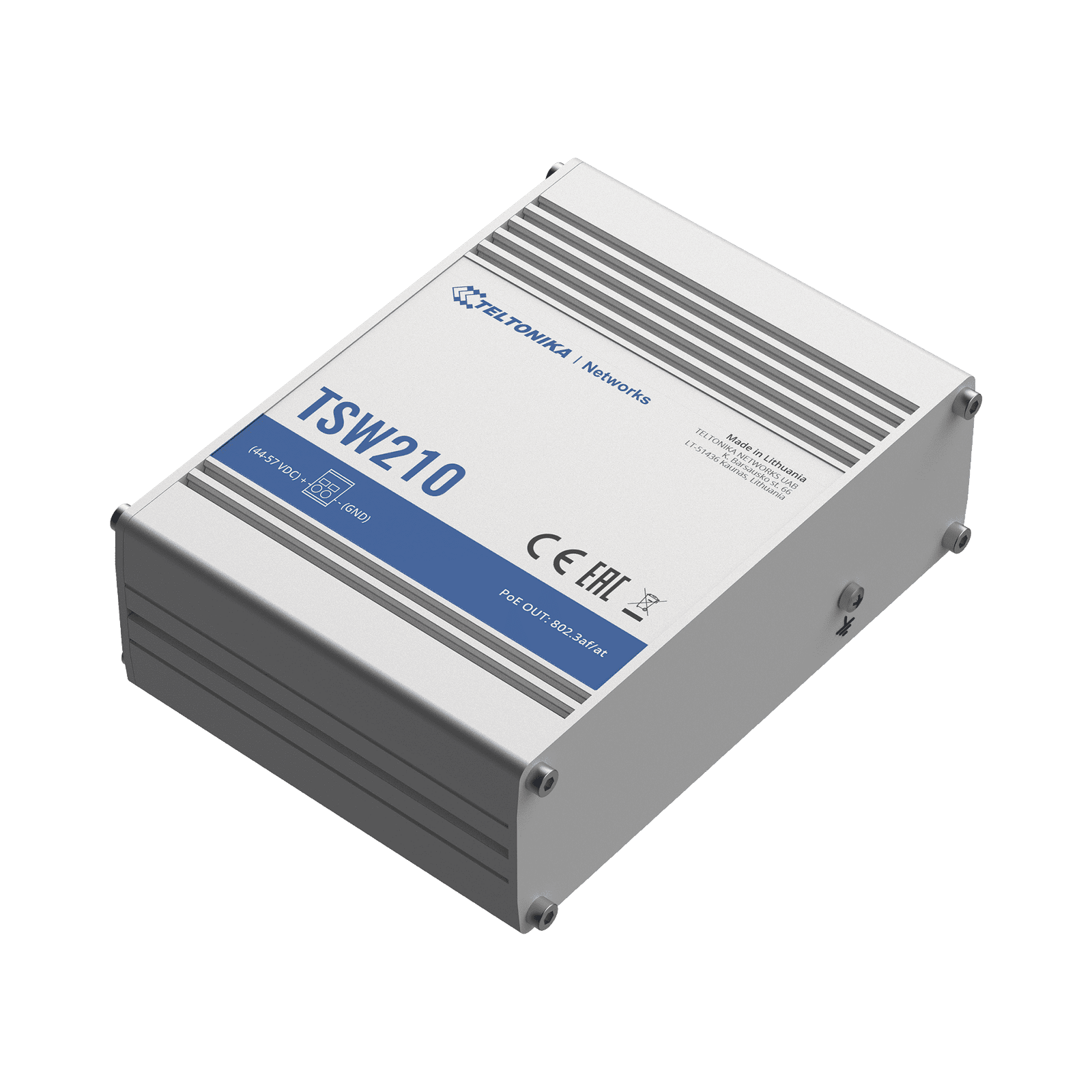 Switch Industrial No-Administrable 8 puertos Gigabit, 2 SFP 1G TSW210 - TELTONIKA