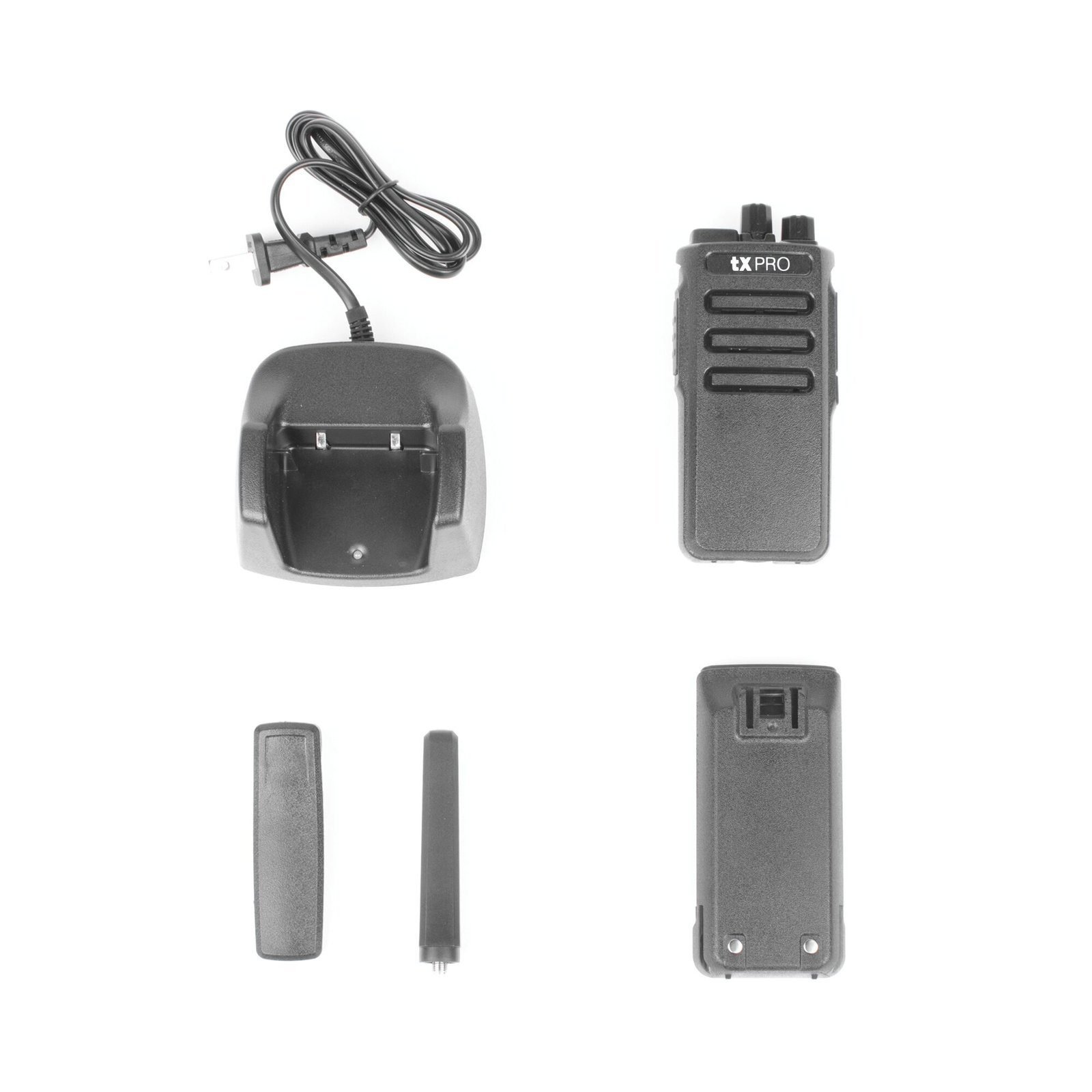 Radio Portátil UHF, 5W de Potencia, Scrambler de Voz, Alta Cobertura, 400-470 MHz, 16 canales preconfigurados TX600 - TXPRO