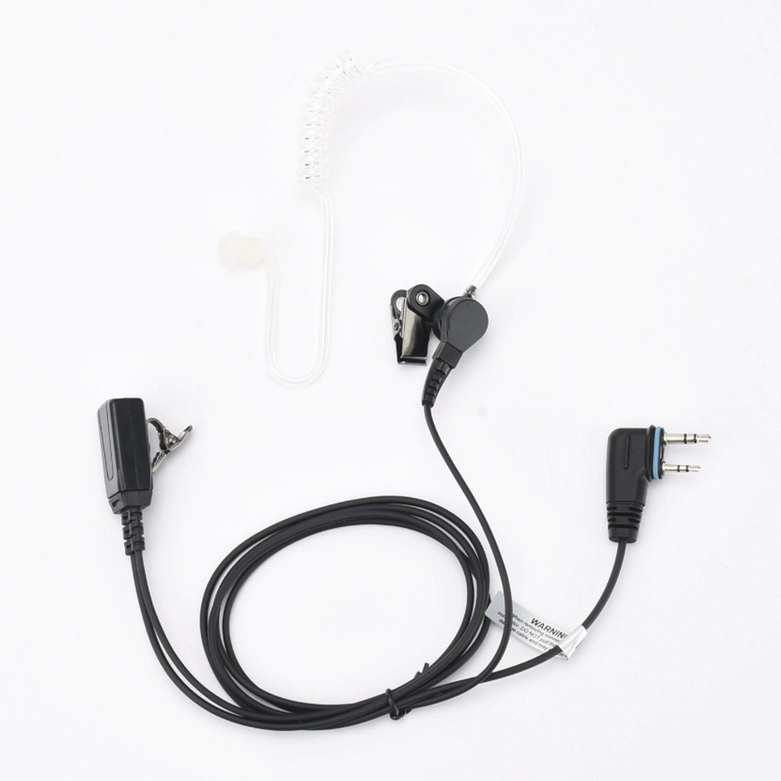 Micrófono – audífono de solapa con tubo acústico transparente para ICOM IC-F11/ 14/ 3021/ 3013/ 3103/ 3003/ 1100D/2100D TXEHIAV2S - TXPRO