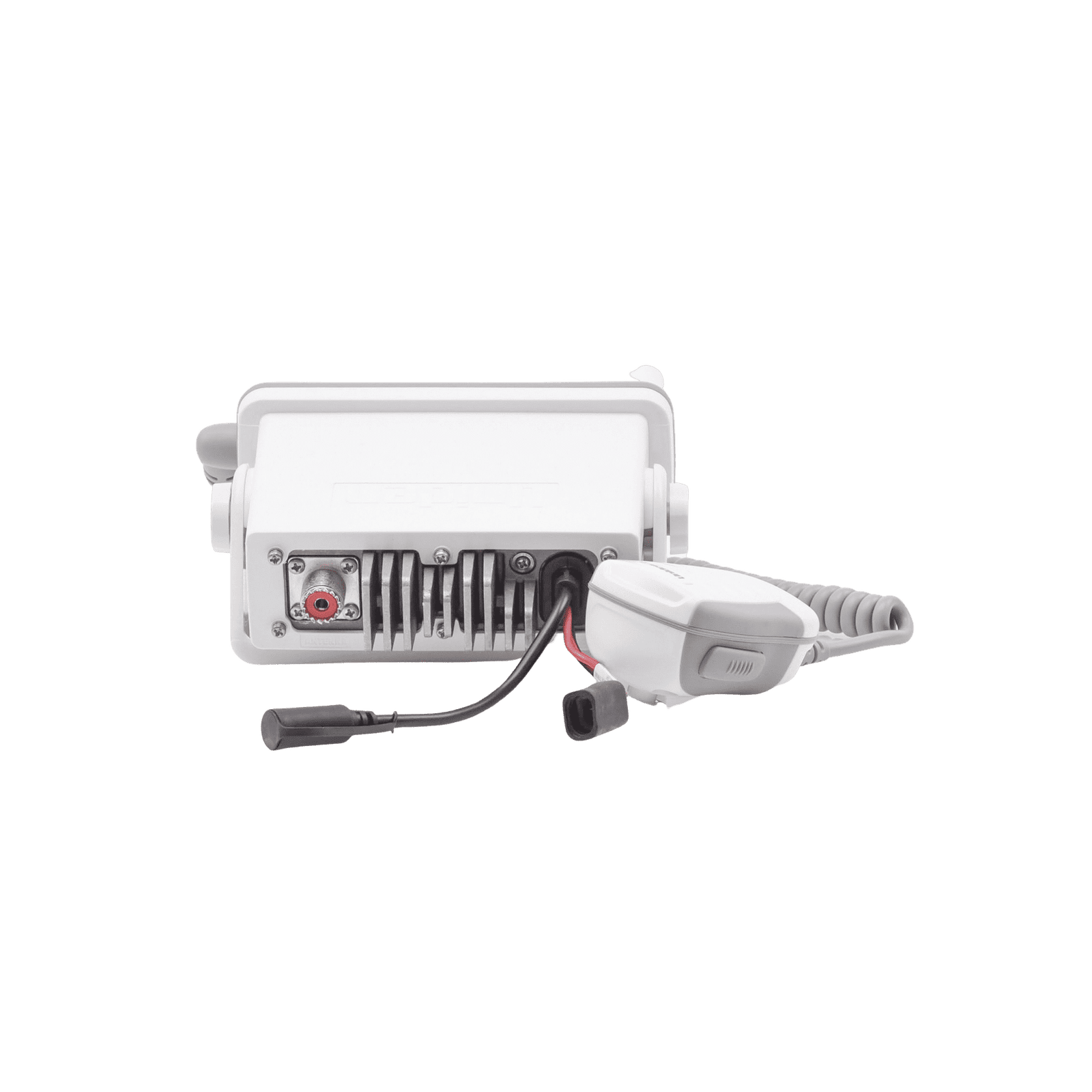 Radio Móvil Marino VHF, color blanco, Tx: 156.025 – 157.425 MHz, Rx: 156.050 – 163.275 MHz, 25W de potencia, sumergible IPX4 incluye micrófono y cable de alimentación UM-385 171616 - UNIDEN