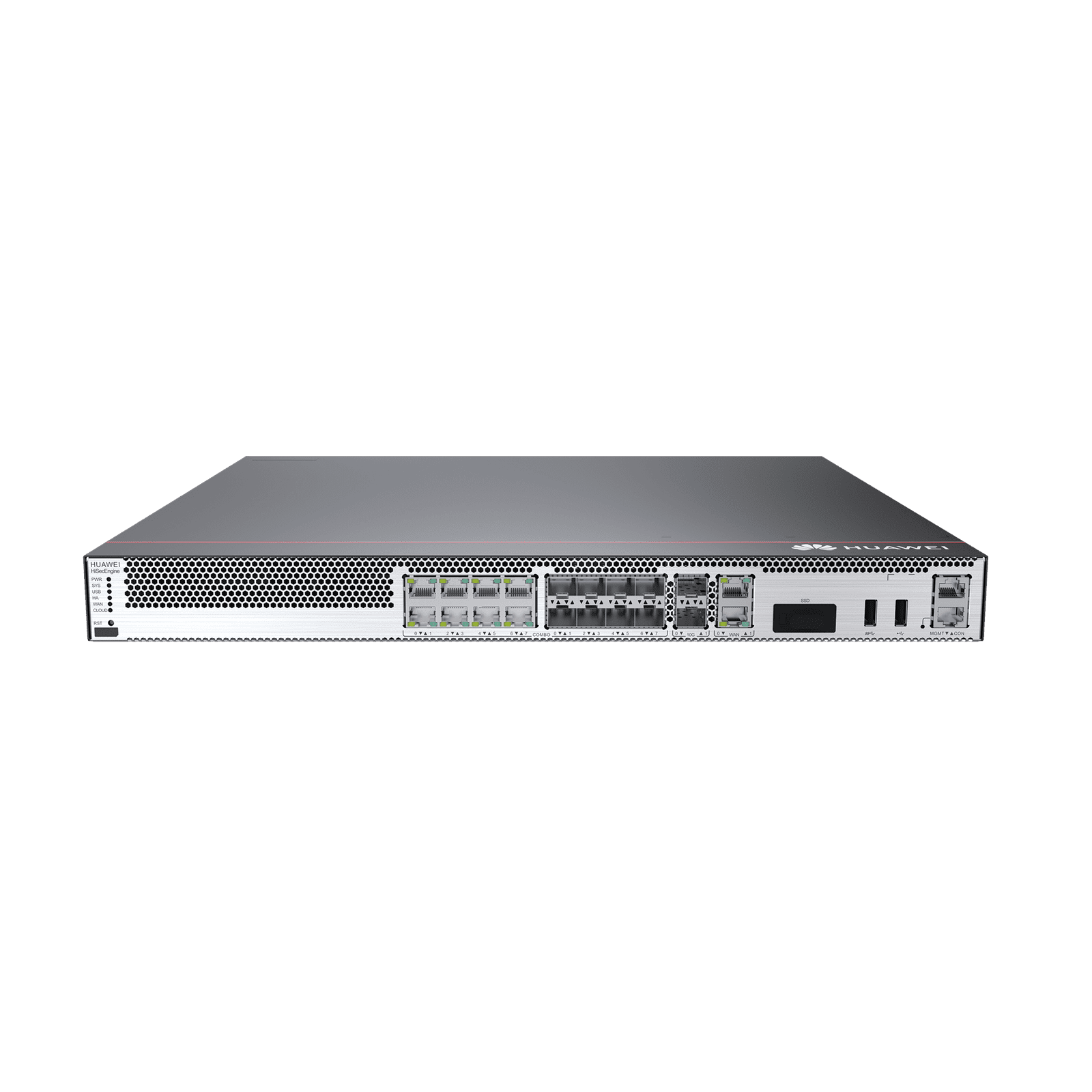 Firewall HUAWEI HiSecEngine de 8 Gbps para Empresas Medianas. Incluye Licencias por 1 Año de Threat Protection (AV, IPS, URL), Cloud Management y Soporte Hi-Care Estándar USG6585E 219447 - HUAWEI