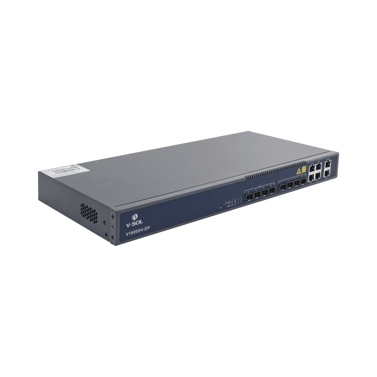 OLT de 4 puertos EPON con 8 puertos Uplink (4 puertos Gigabit Ethernet + 4 puertos Gigabit Ethernet SFP) , hasta 256 ONUS, V1600D4-DP 191429 - V-SOL