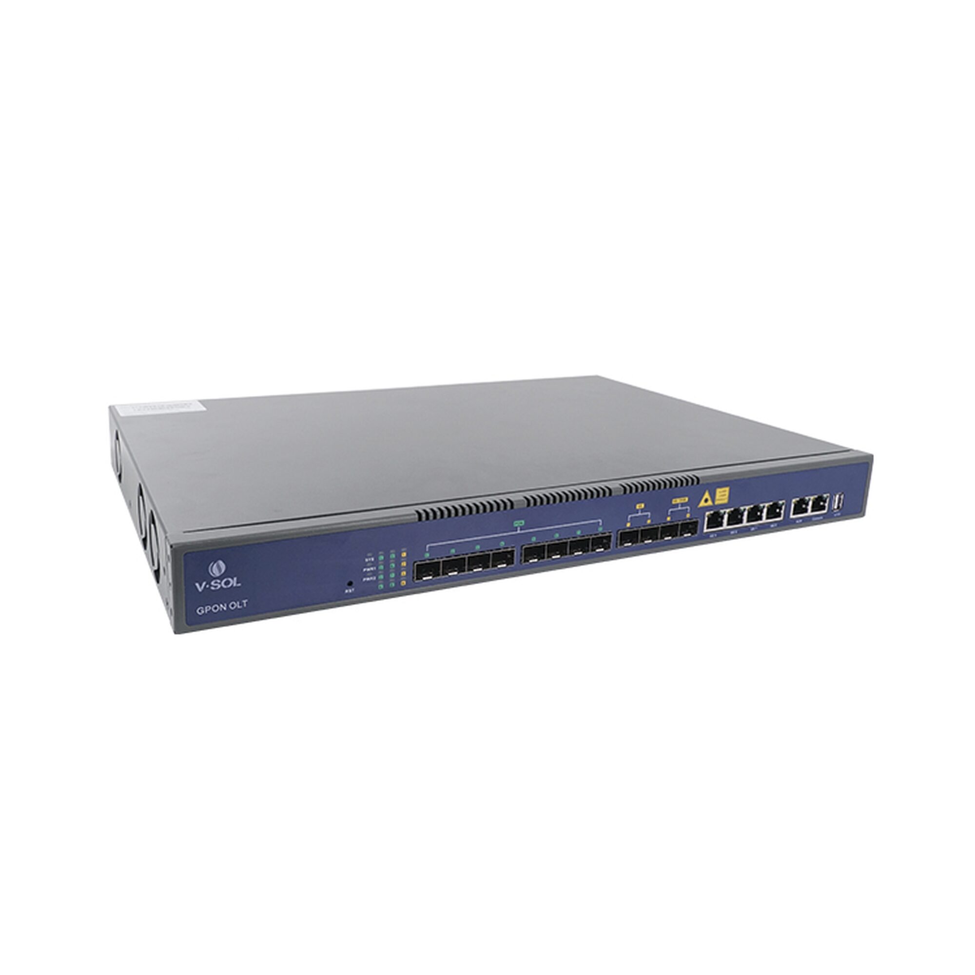 OLT de 8 puertos GPON con 8 puertos Uplink (4 puertos Gigabit Ethernet + 2 puertos SFP + 2 puertos SFP+), hasta 1024 ONUs V1600G-1B 204500 - V-SOL