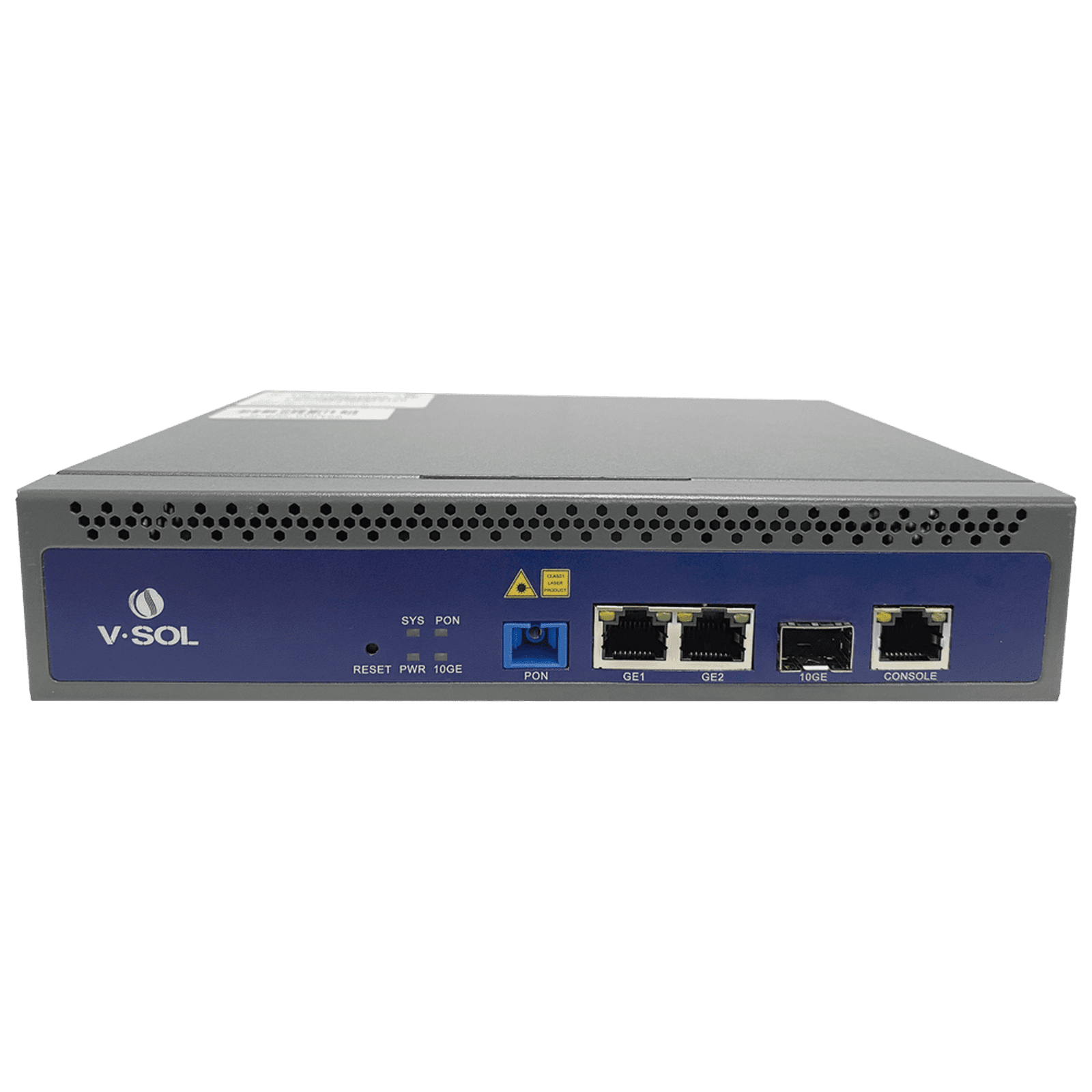 OLT de 1 puerto GPON con 3 puertos Uplink (2 puertos Gigabit Ethernet + 1 puerto SFP/SFP+) , hasta 128 ONUS, V1600-GS 216430 - V-SOL